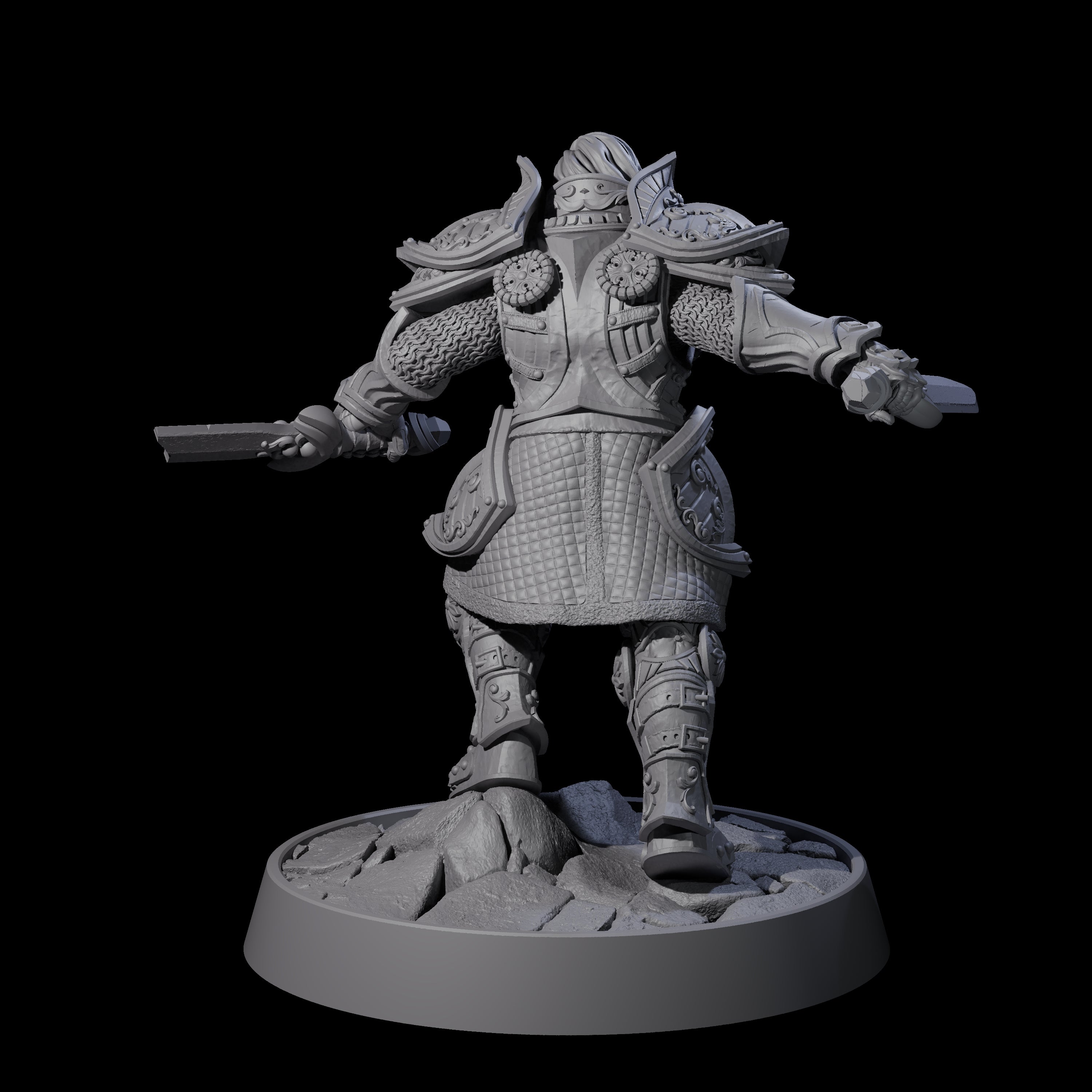 Ornate Palace Guard E Miniature for Dungeons and Dragons, Pathfinder or other TTRPGs