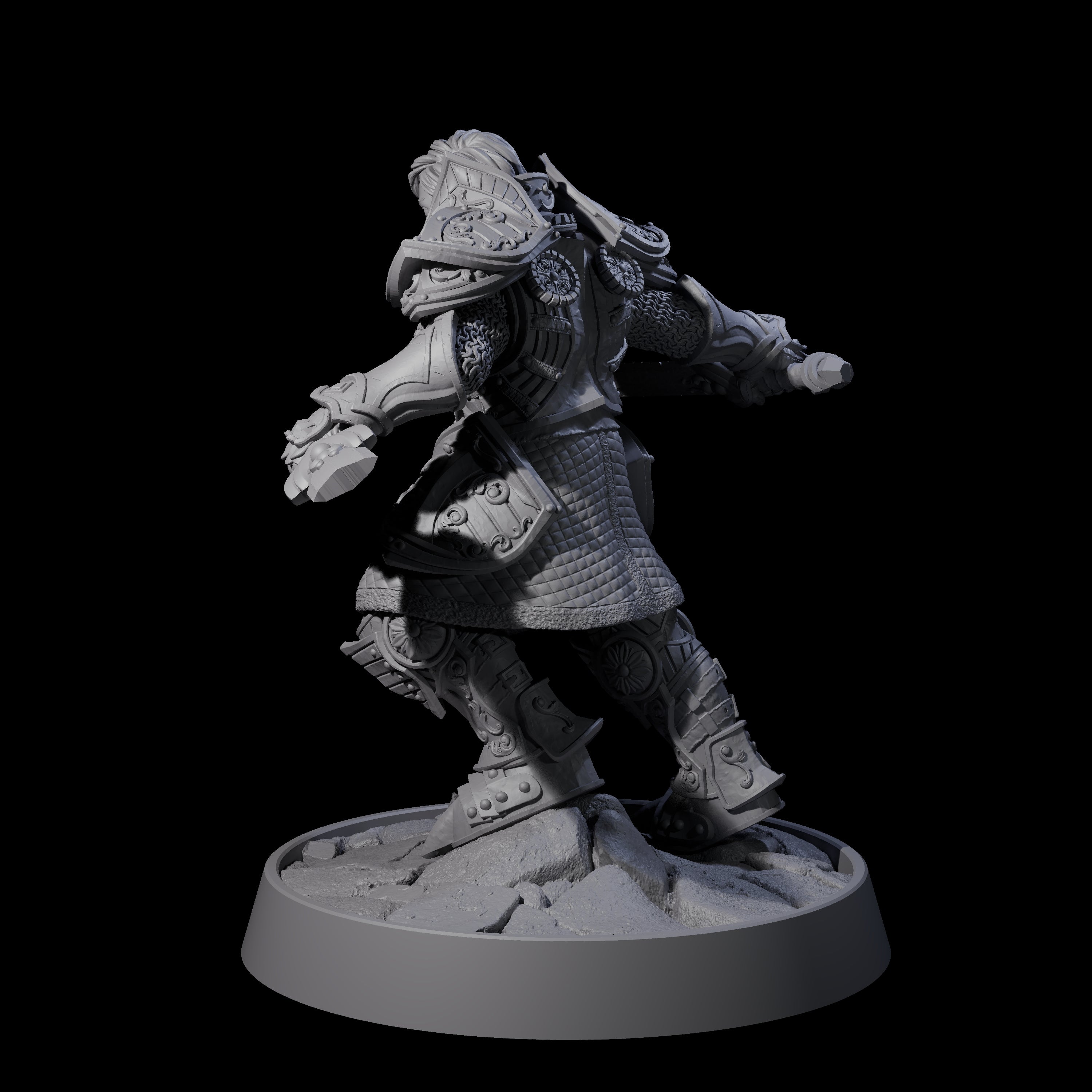 Ornate Palace Guard E Miniature for Dungeons and Dragons, Pathfinder or other TTRPGs