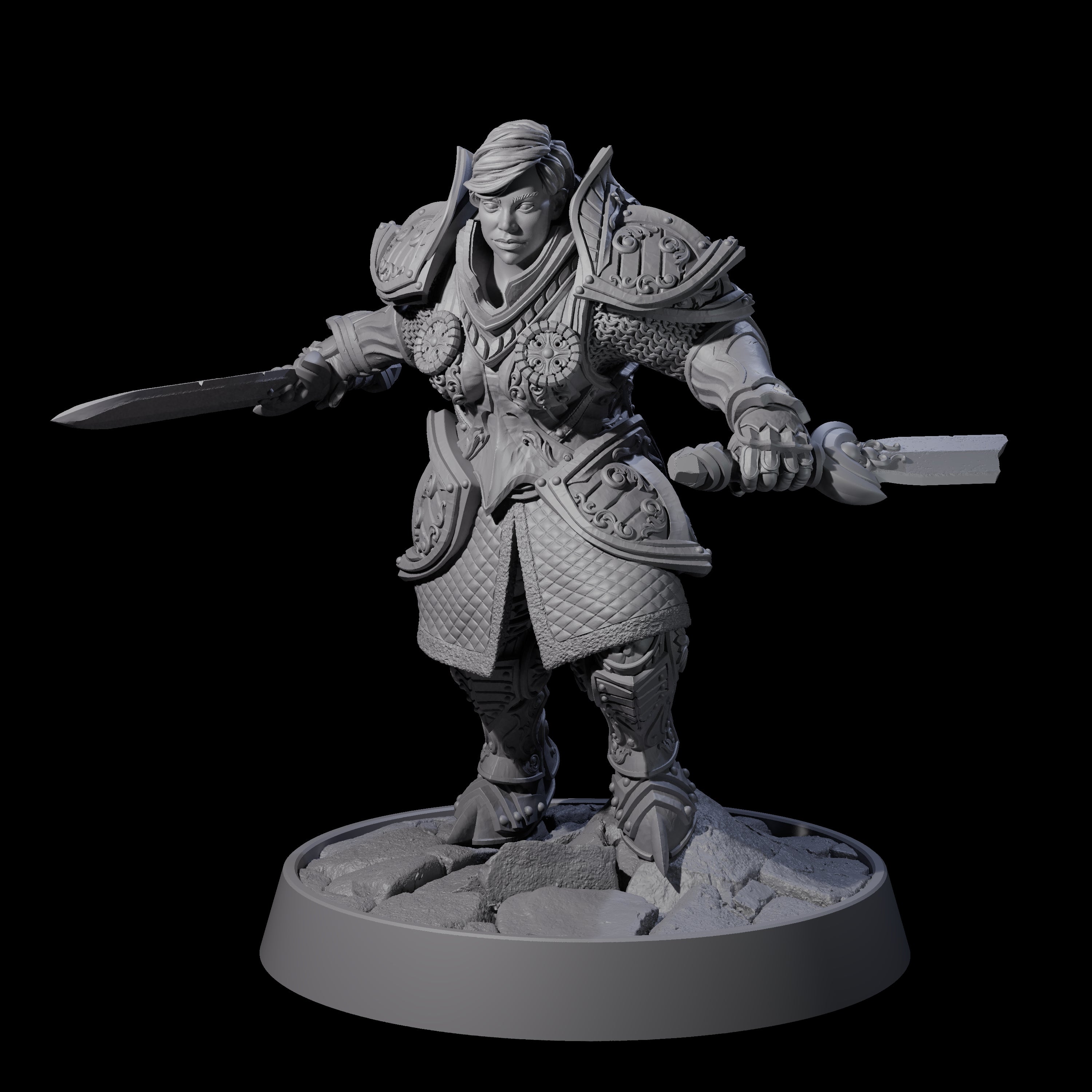 Ornate Palace Guard E Miniature for Dungeons and Dragons, Pathfinder or other TTRPGs
