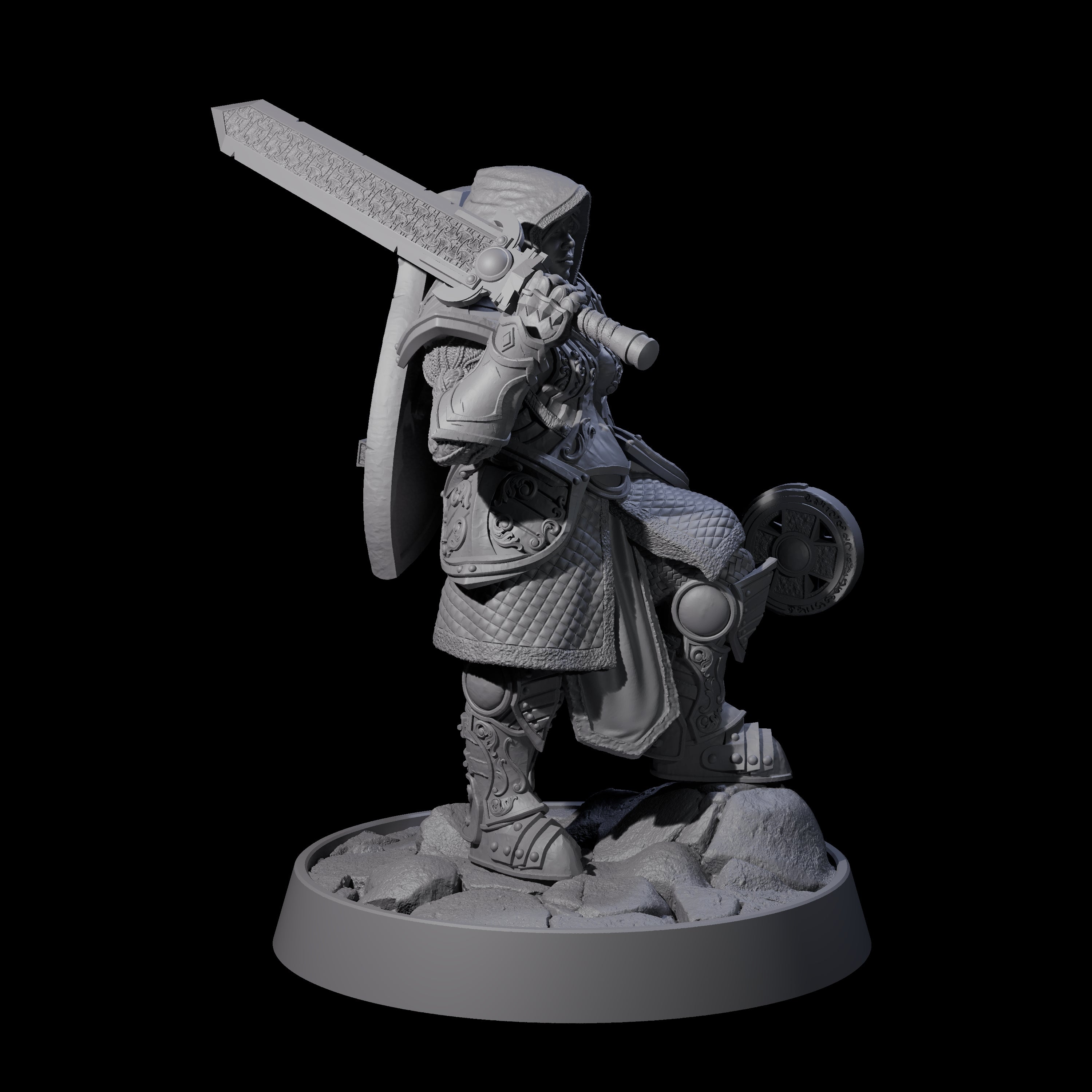 Ornate Palace Guard F Miniature for Dungeons and Dragons, Pathfinder or other TTRPGs