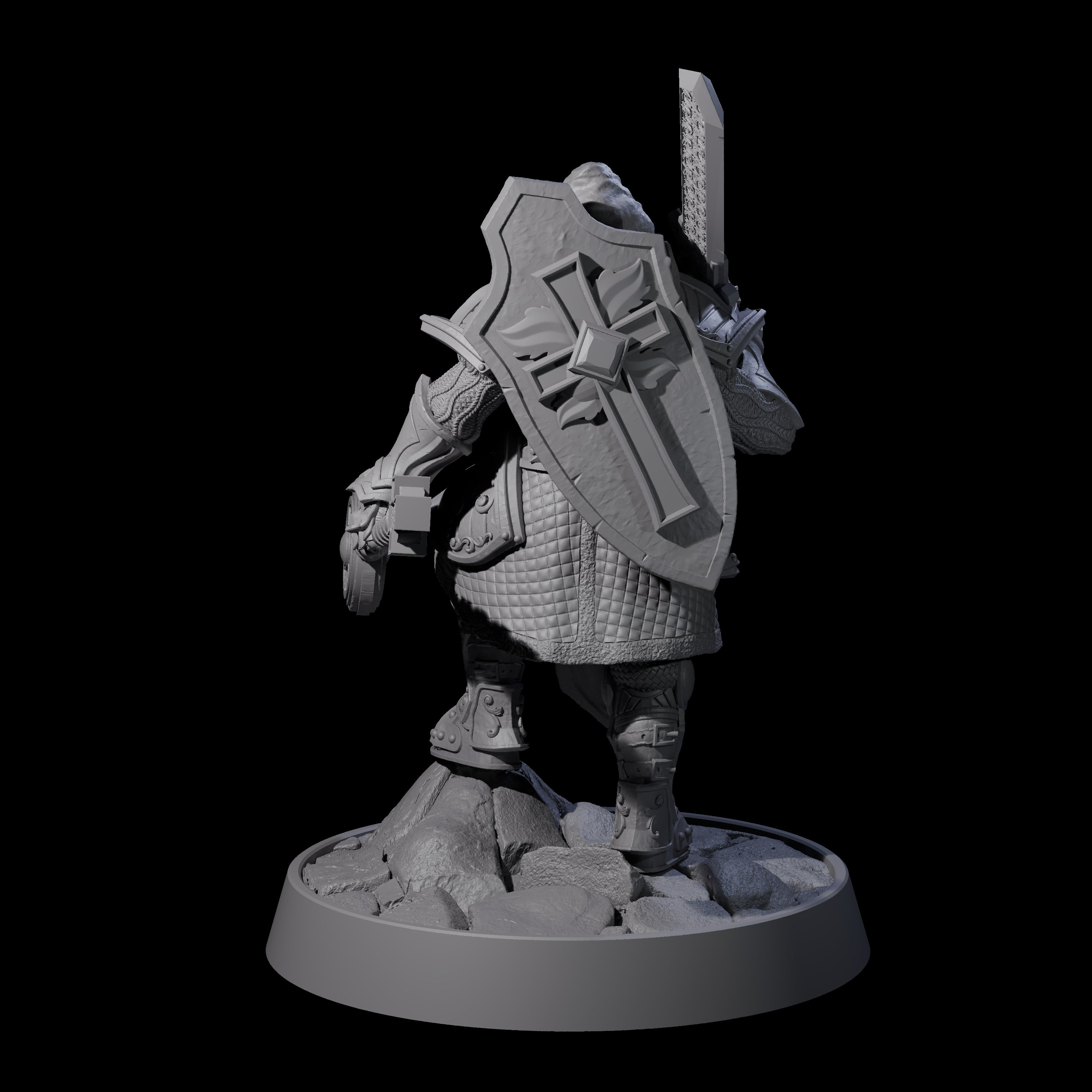 Ornate Palace Guard F Miniature for Dungeons and Dragons, Pathfinder or other TTRPGs