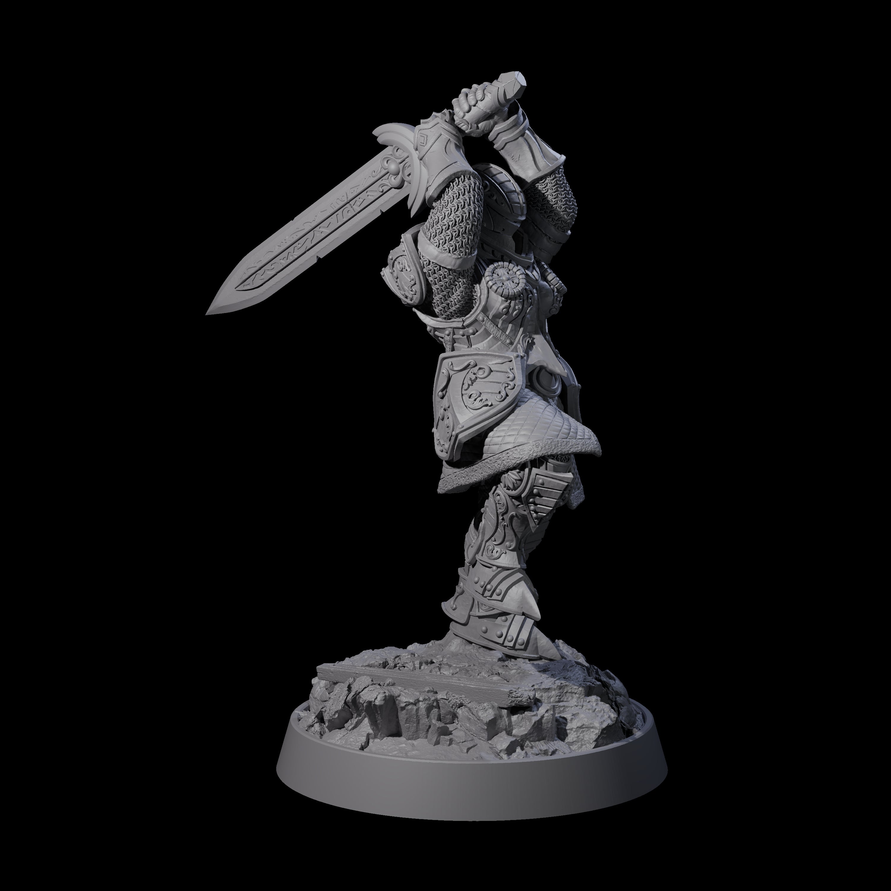 Ornate Palace Guard G Miniature for Dungeons and Dragons, Pathfinder or other TTRPGs