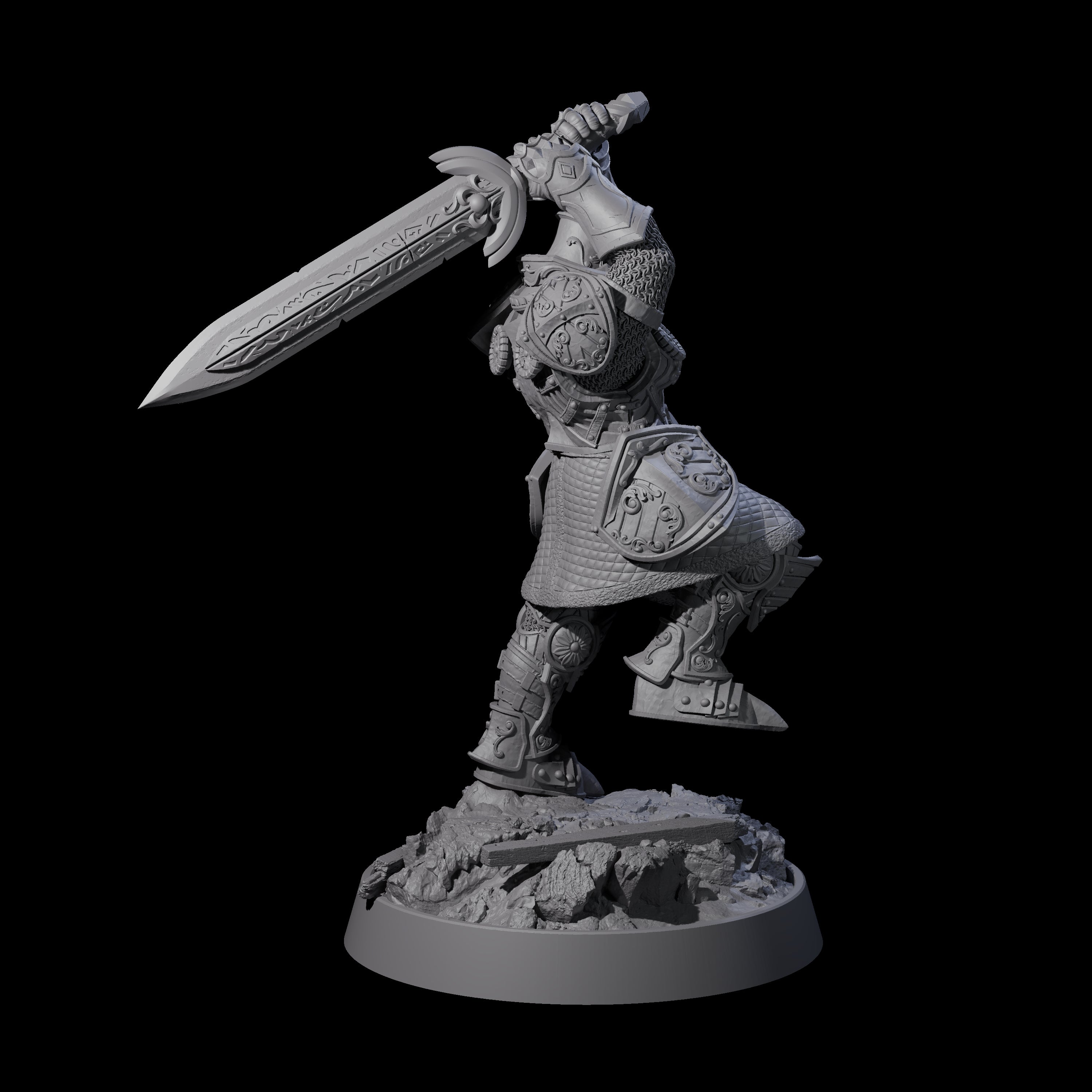 Ornate Palace Guard G Miniature for Dungeons and Dragons, Pathfinder or other TTRPGs