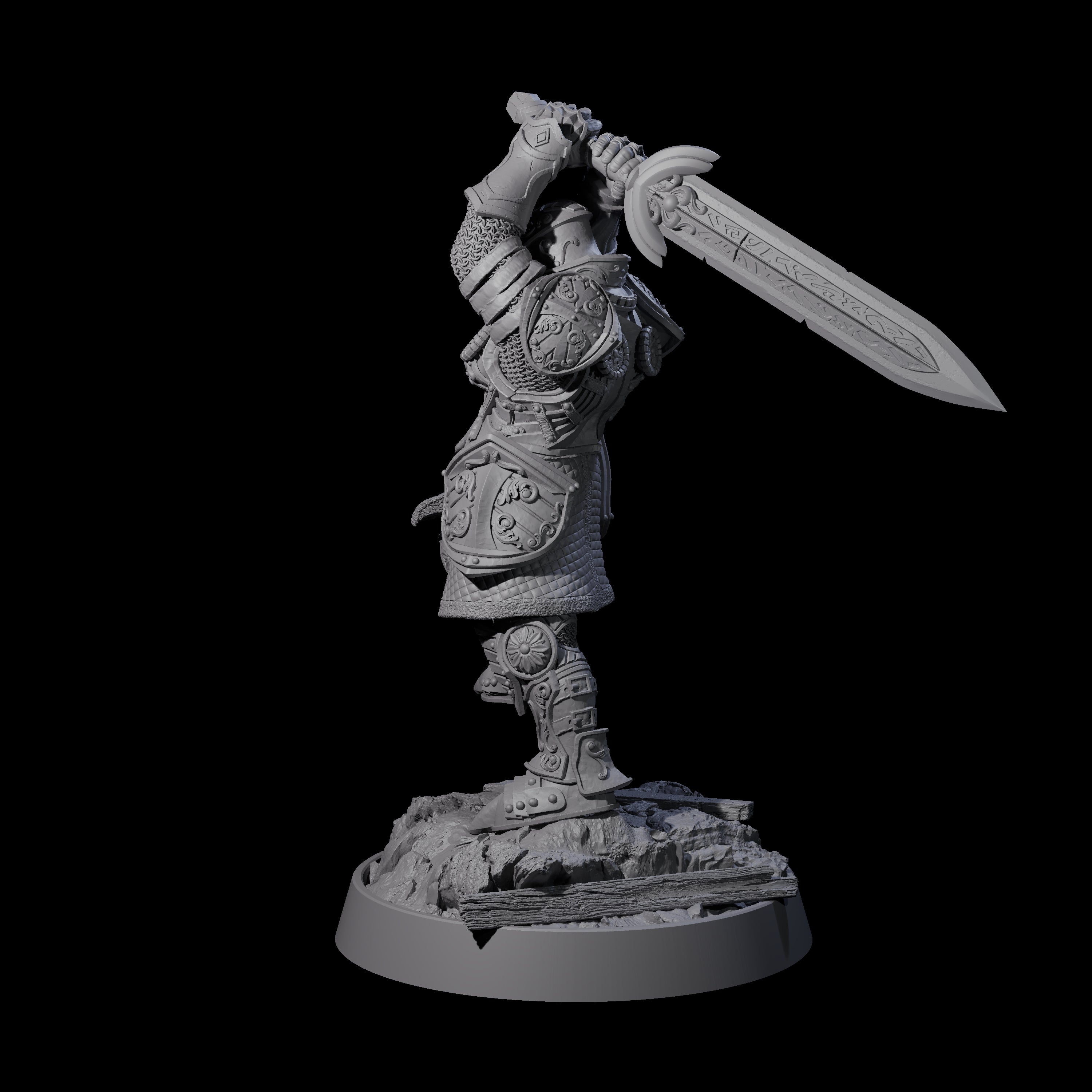 Ornate Palace Guard G Miniature for Dungeons and Dragons, Pathfinder or other TTRPGs