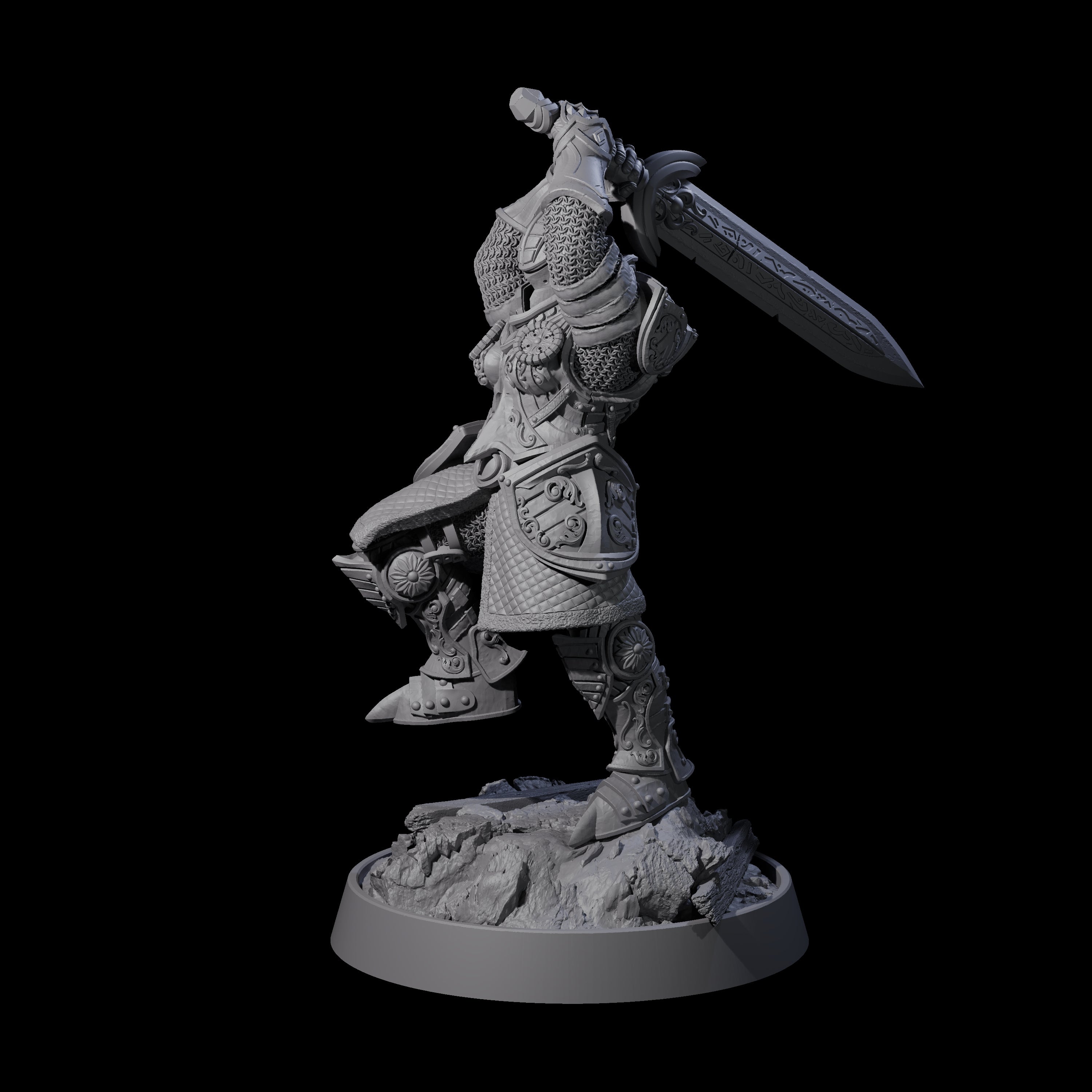 Ornate Palace Guard G Miniature for Dungeons and Dragons, Pathfinder or other TTRPGs