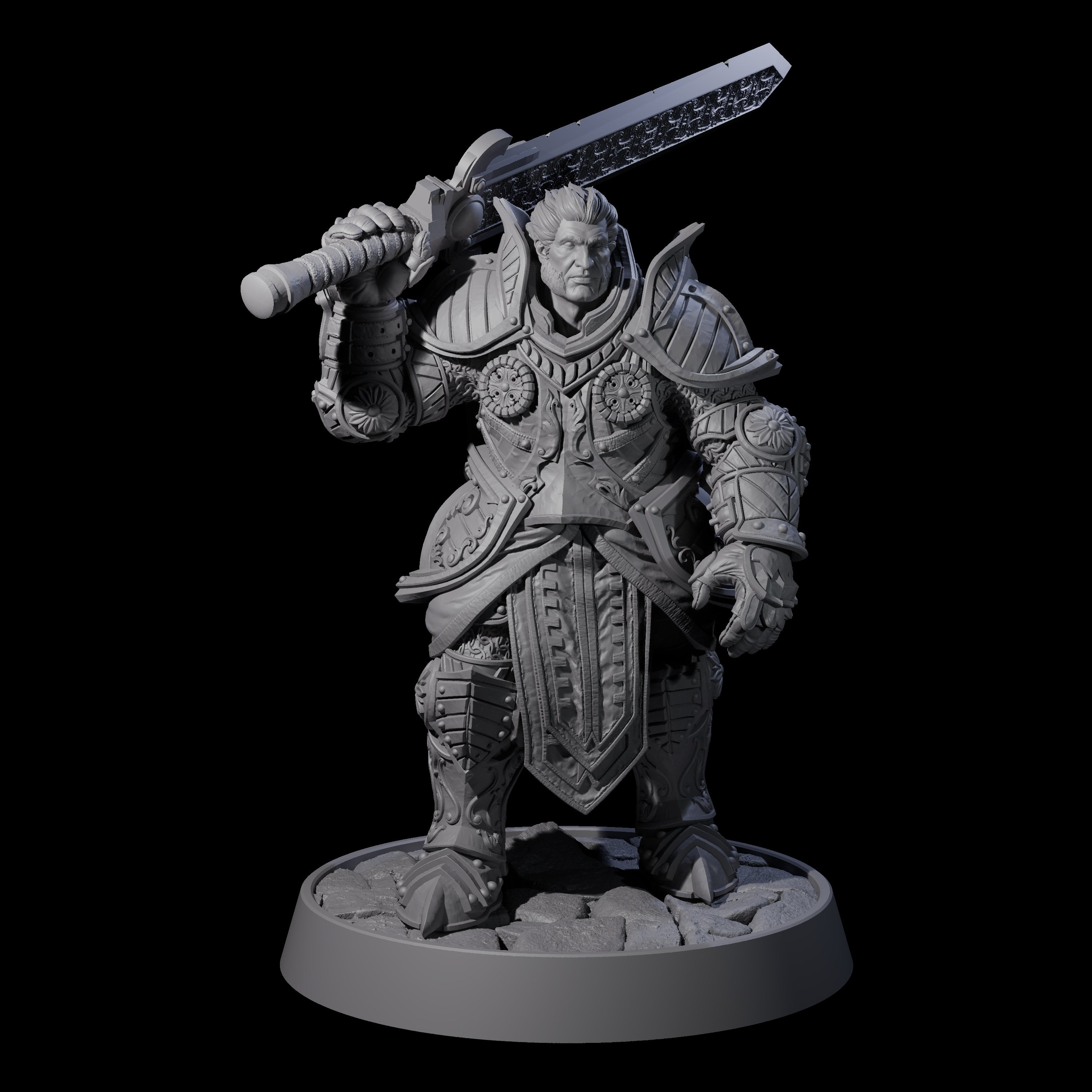 Ornate Palace Guard H Miniature for Dungeons and Dragons, Pathfinder or other TTRPGs