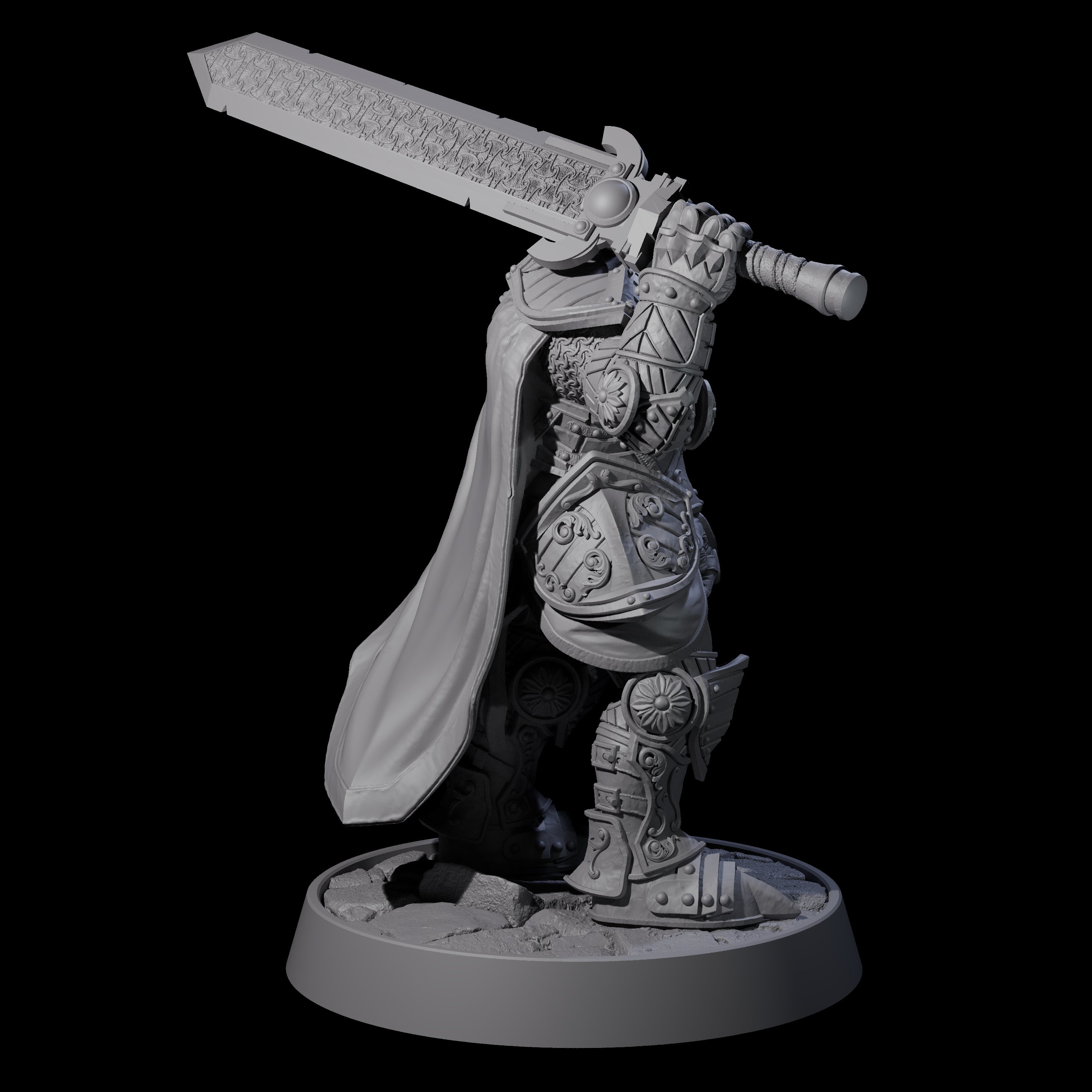 Ornate Palace Guard H Miniature for Dungeons and Dragons, Pathfinder or other TTRPGs