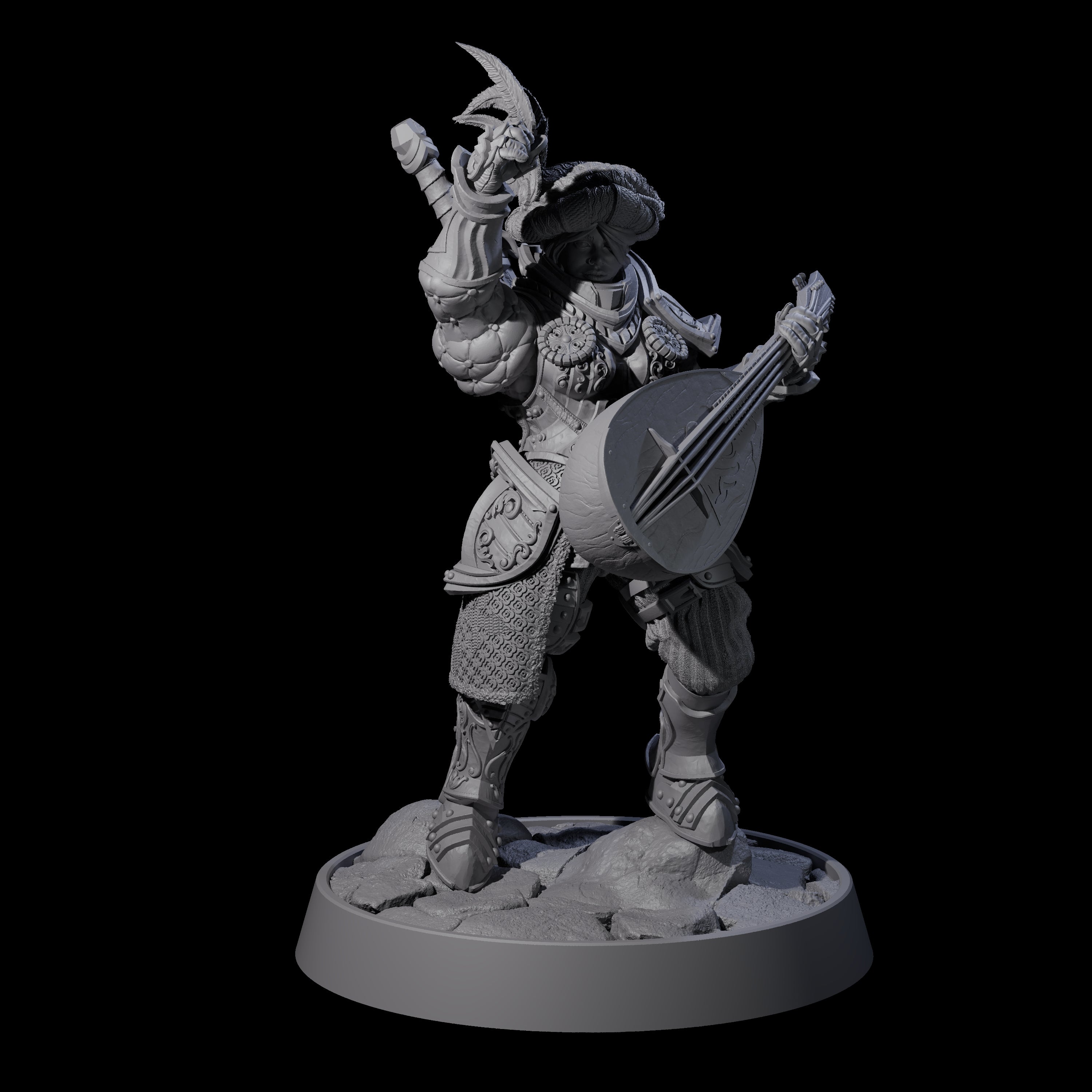 Ornate Palace Guard J Miniature for Dungeons and Dragons, Pathfinder or other TTRPGs