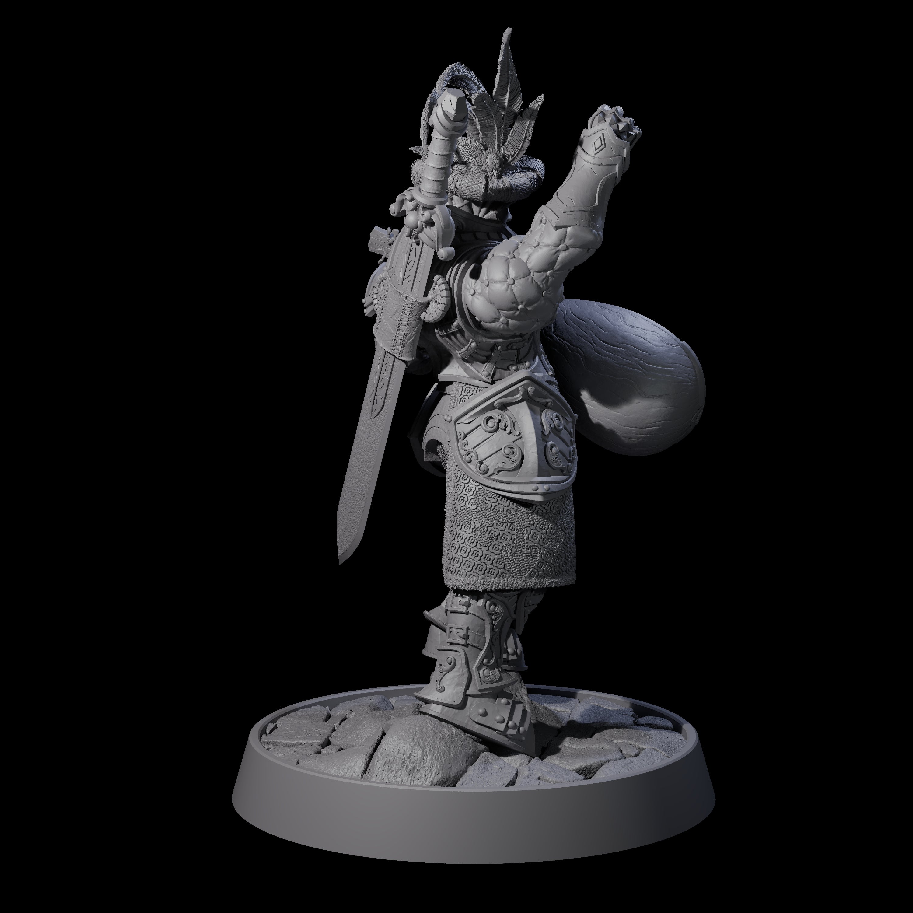 Ornate Palace Guard J Miniature for Dungeons and Dragons, Pathfinder or other TTRPGs
