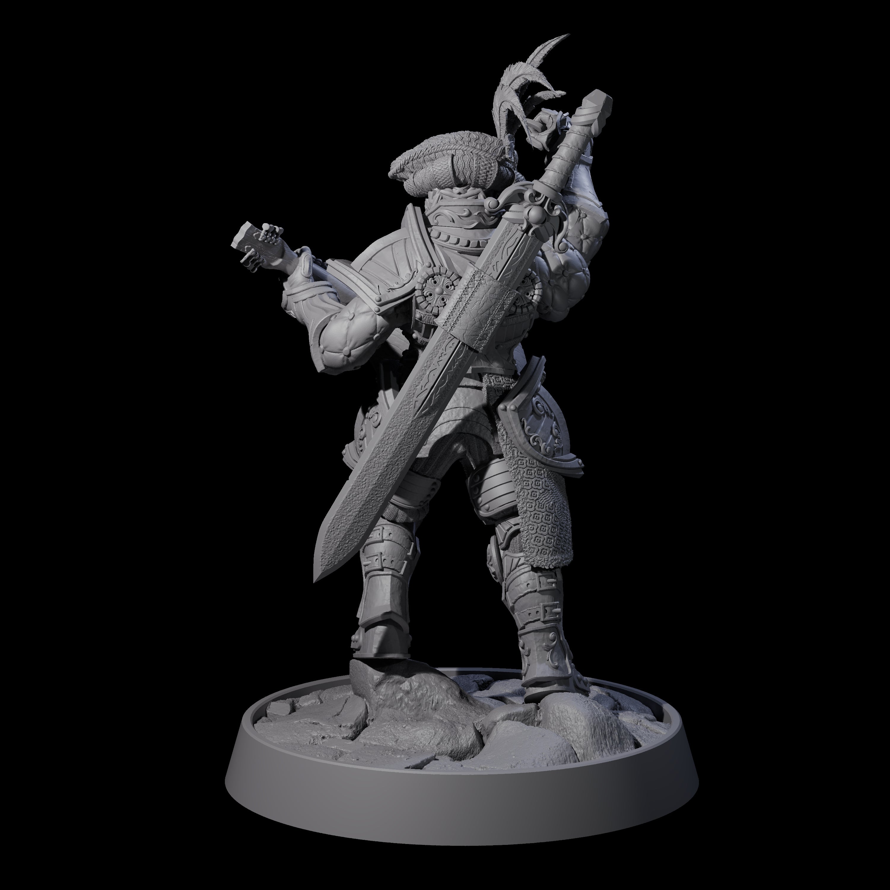 Ornate Palace Guard J Miniature for Dungeons and Dragons, Pathfinder or other TTRPGs