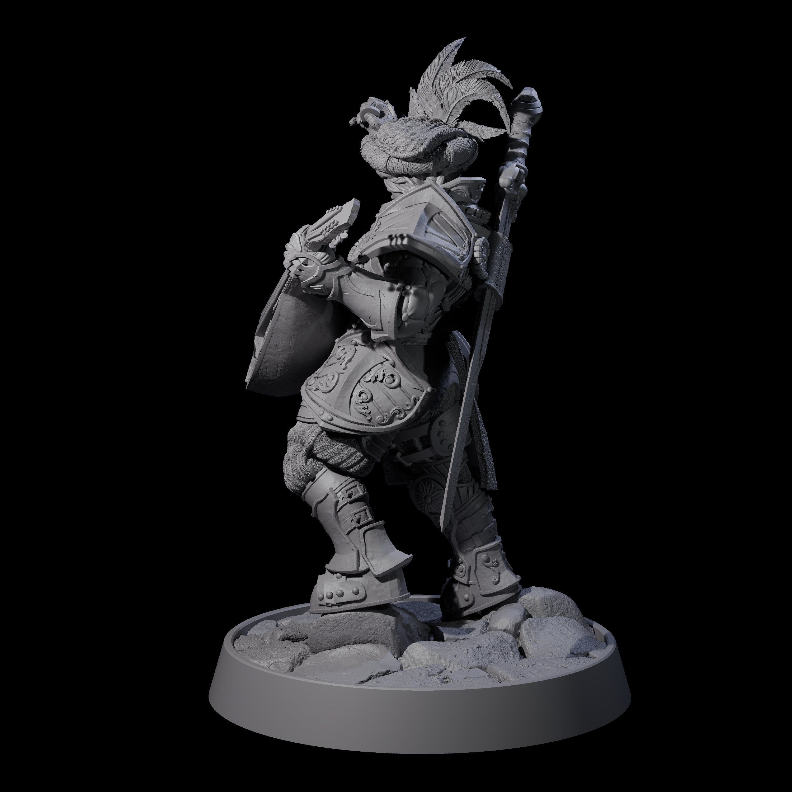 Ornate Palace Guard J Miniature for Dungeons and Dragons, Pathfinder or other TTRPGs