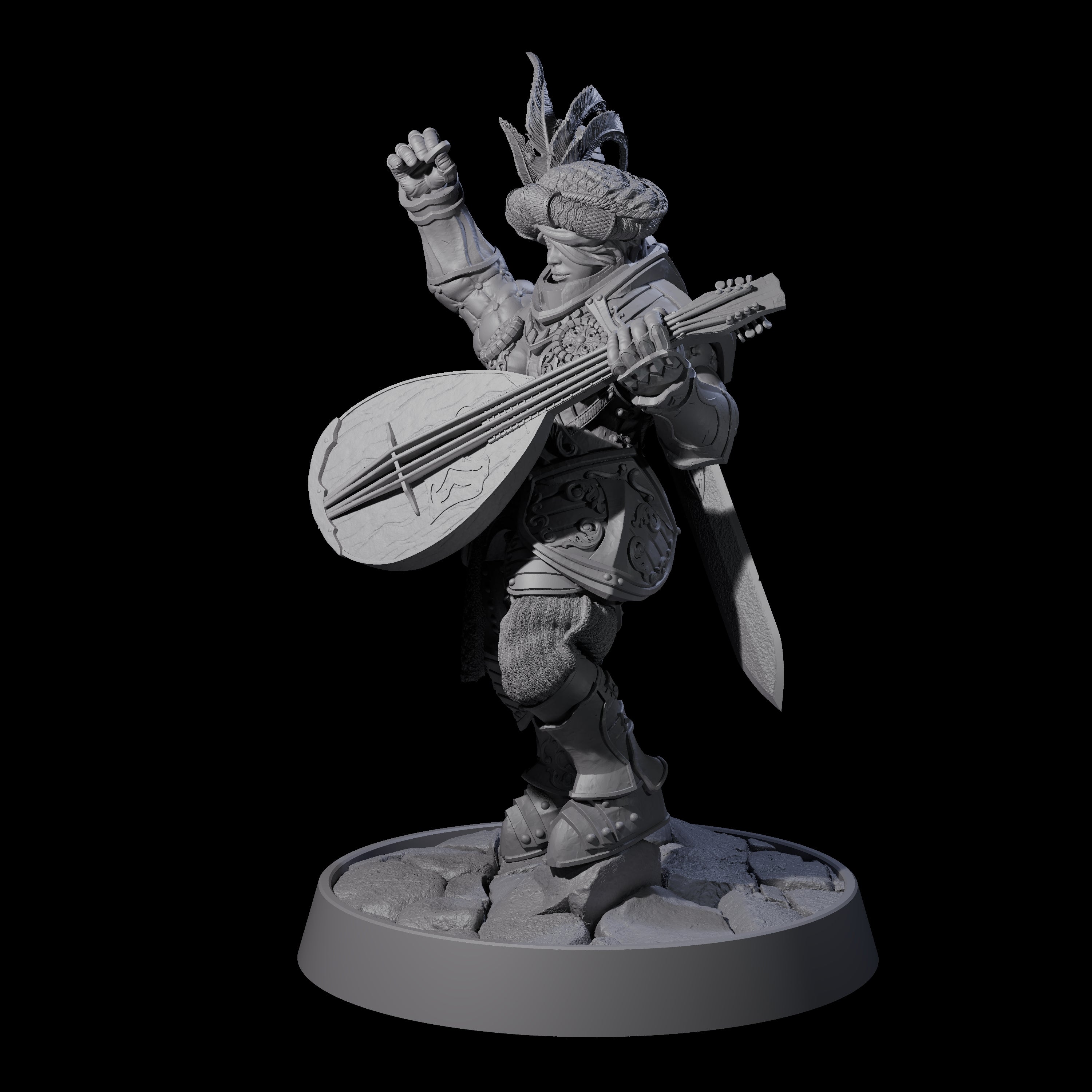 Ornate Palace Guard J Miniature for Dungeons and Dragons, Pathfinder or other TTRPGs