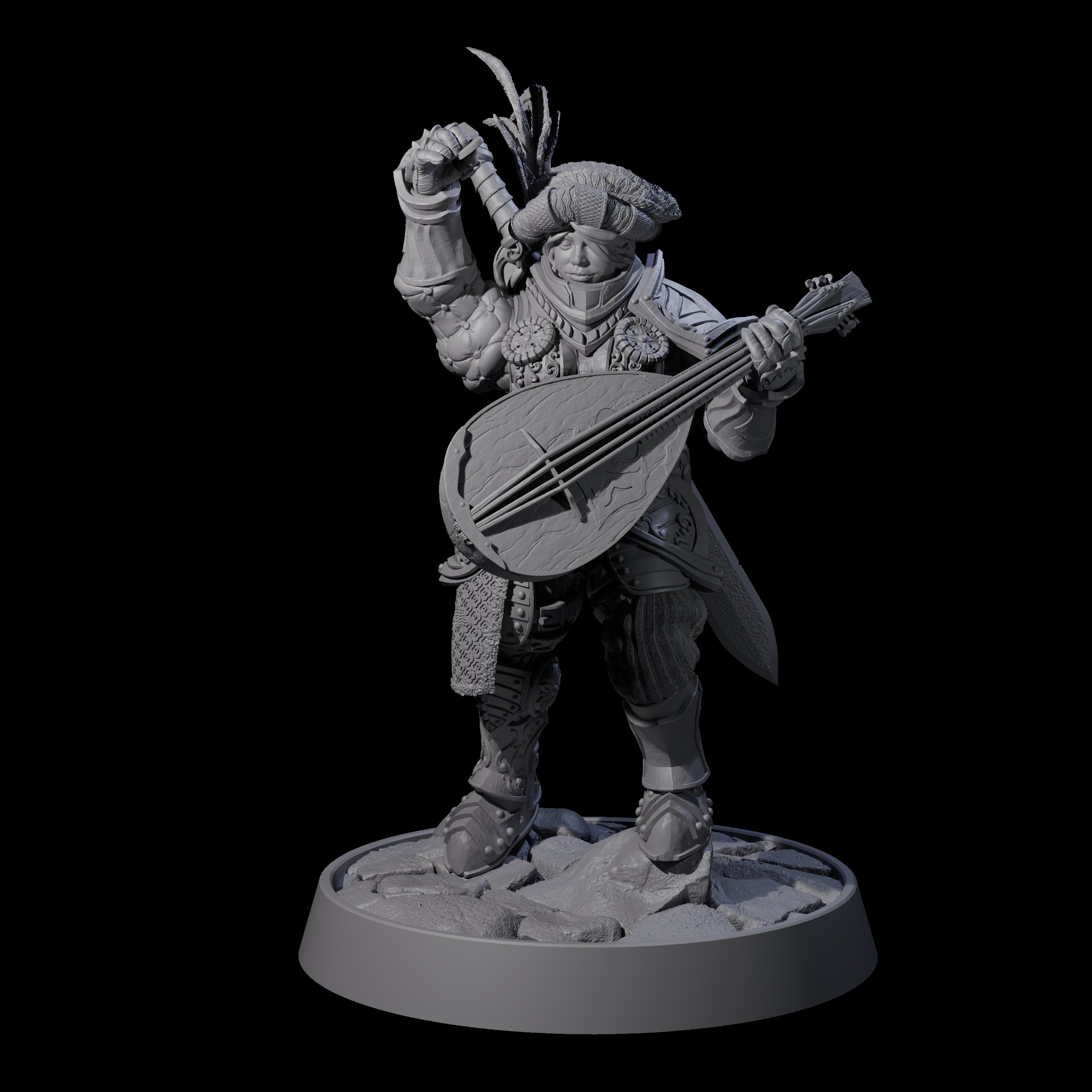 Ornate Palace Guard J Miniature for Dungeons and Dragons, Pathfinder or other TTRPGs