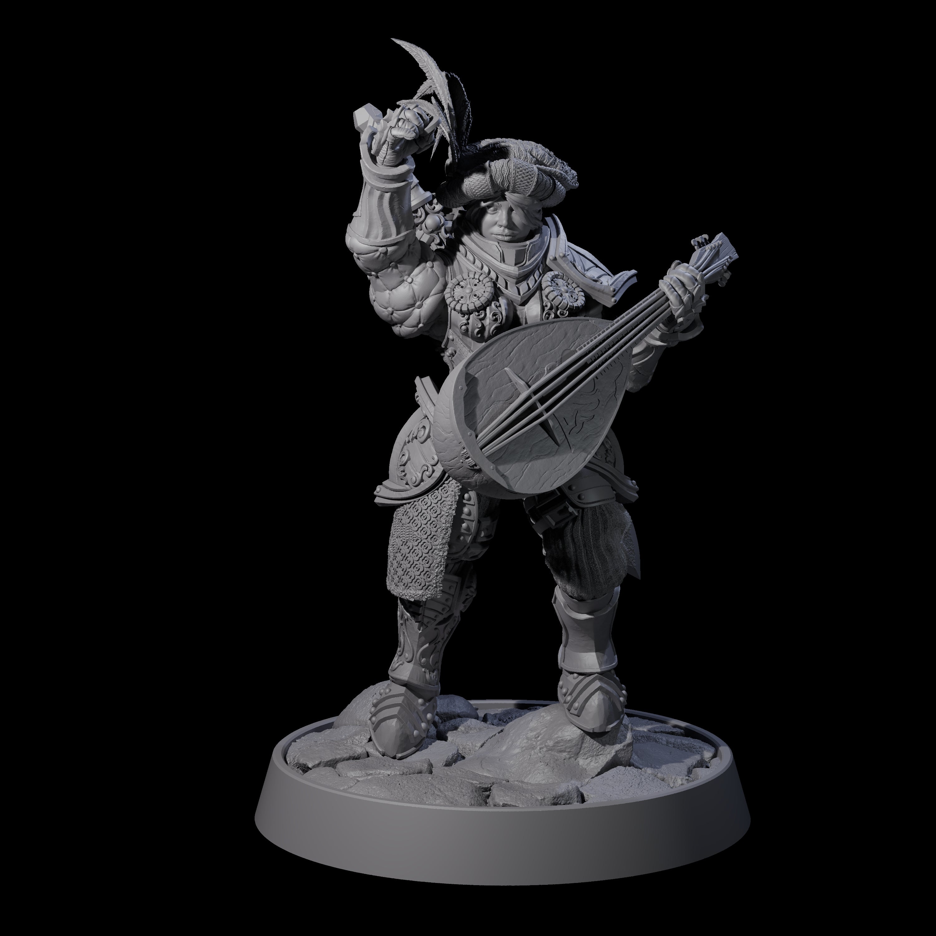 Ornate Palace Guard J Miniature for Dungeons and Dragons, Pathfinder or other TTRPGs
