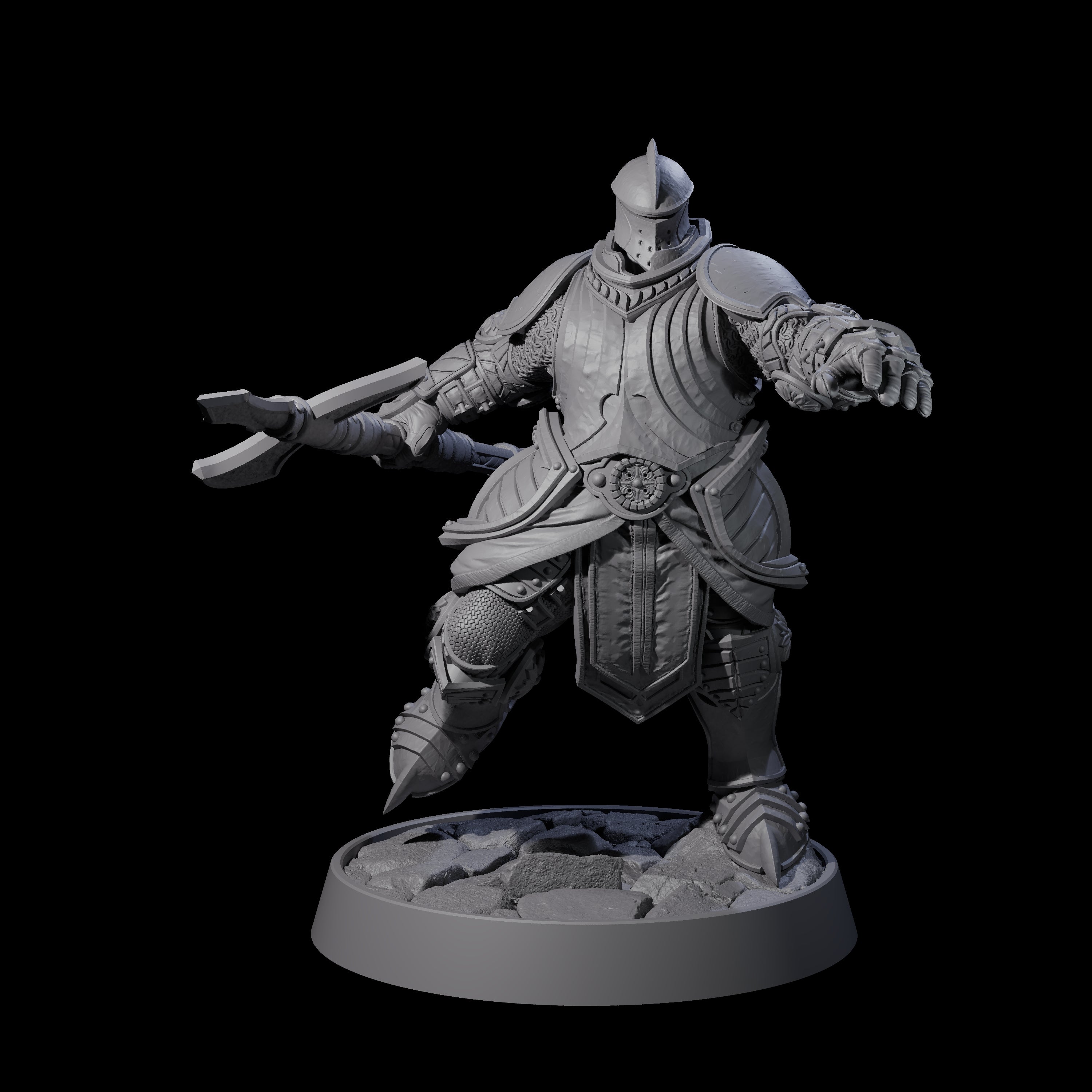 Ornate Palace Guard K Miniature for Dungeons and Dragons, Pathfinder or other TTRPGs
