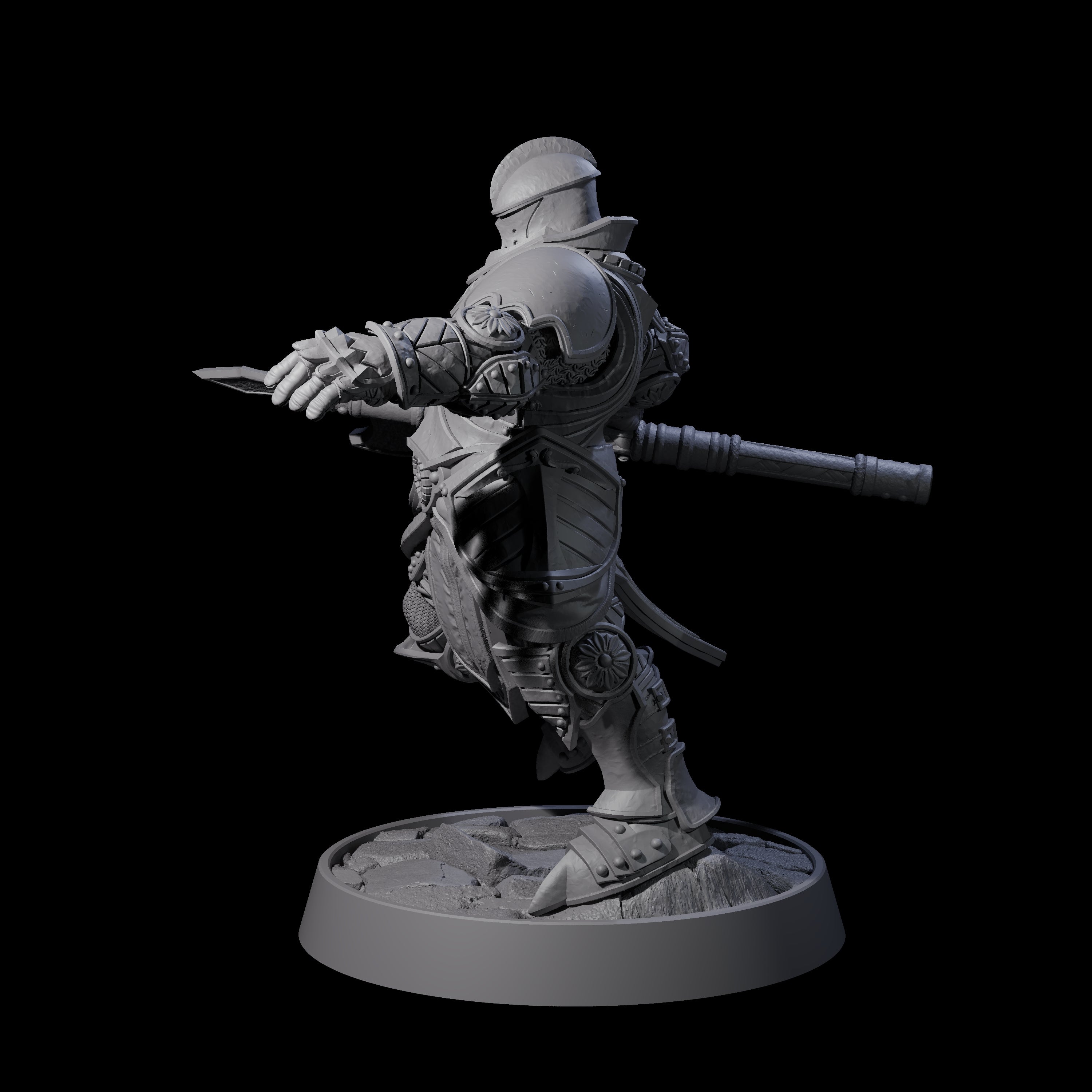 Ornate Palace Guard K Miniature for Dungeons and Dragons, Pathfinder or other TTRPGs