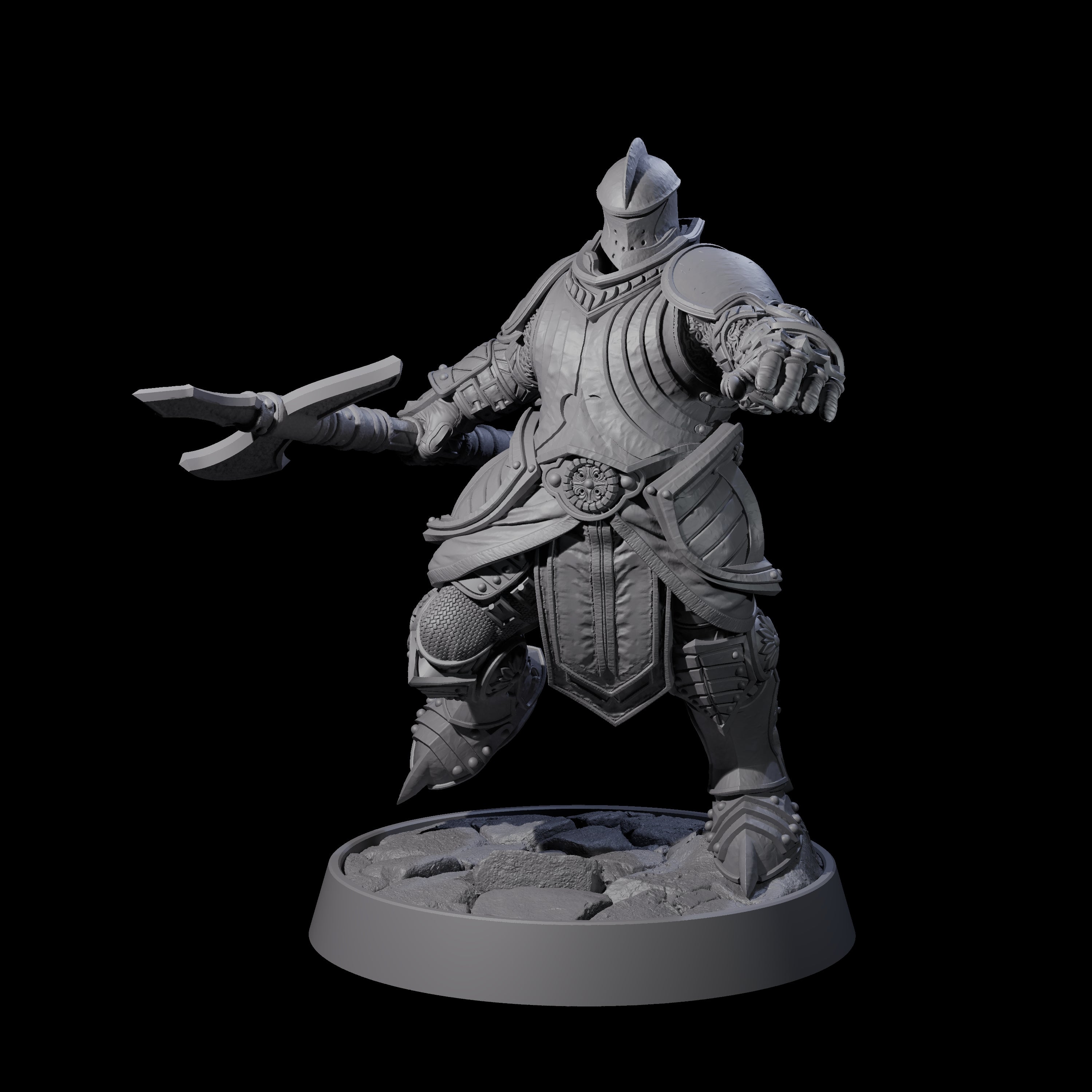 Ornate Palace Guard K Miniature for Dungeons and Dragons, Pathfinder or other TTRPGs