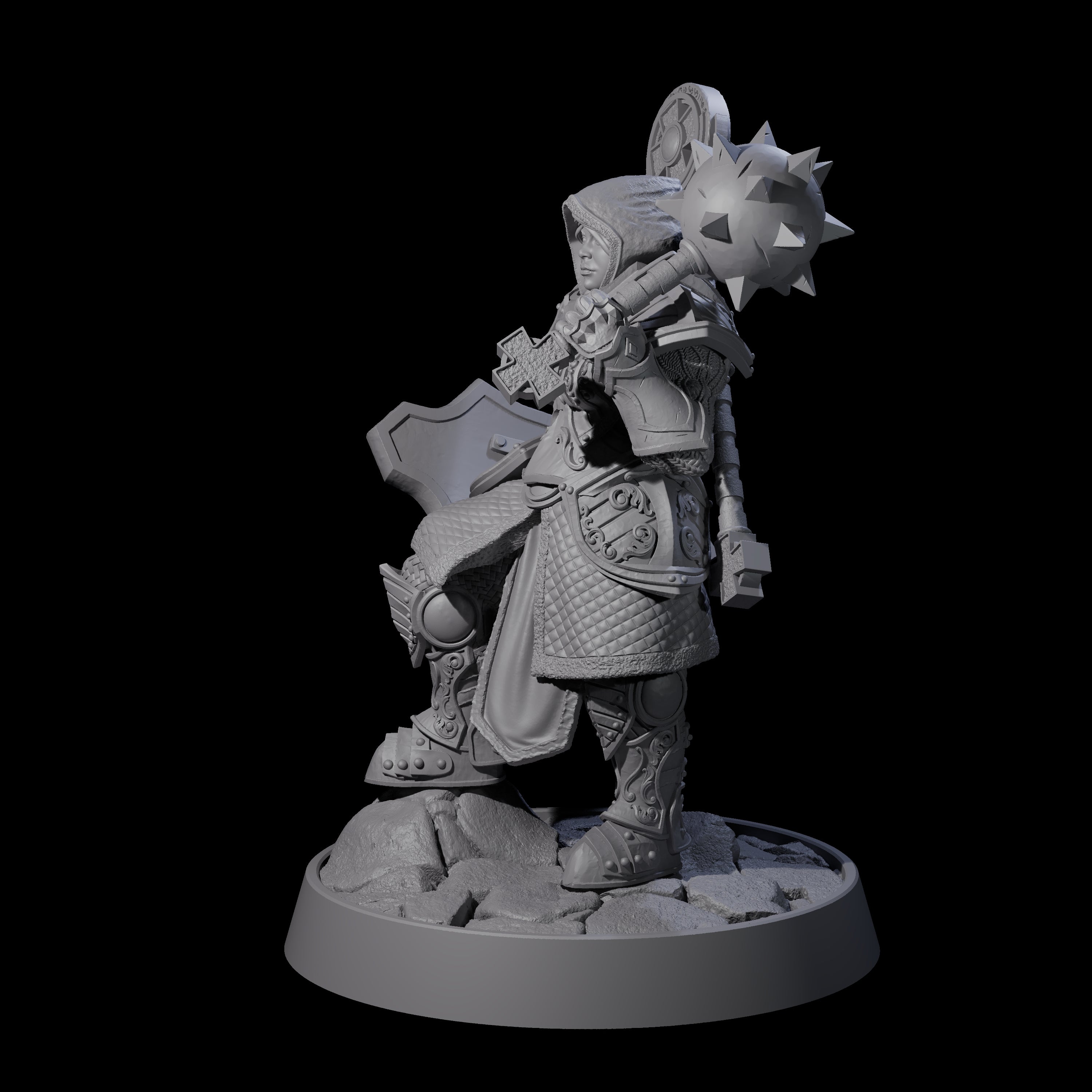 Ornate Palace Guard L Miniature for Dungeons and Dragons, Pathfinder or other TTRPGs