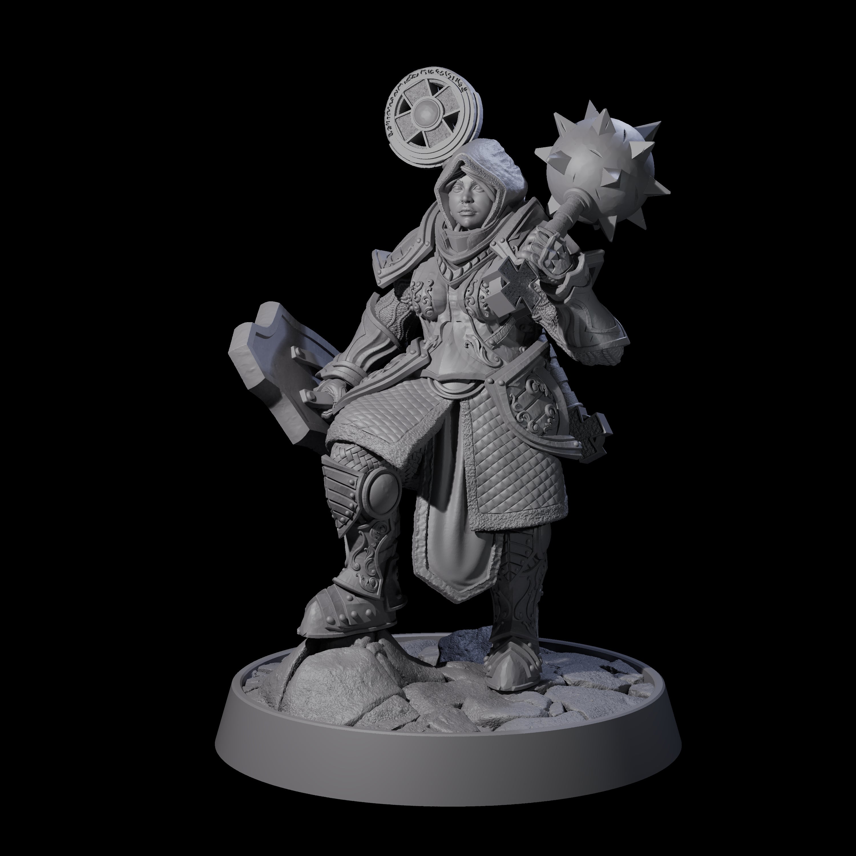 Ornate Palace Guard L Miniature for Dungeons and Dragons, Pathfinder or other TTRPGs