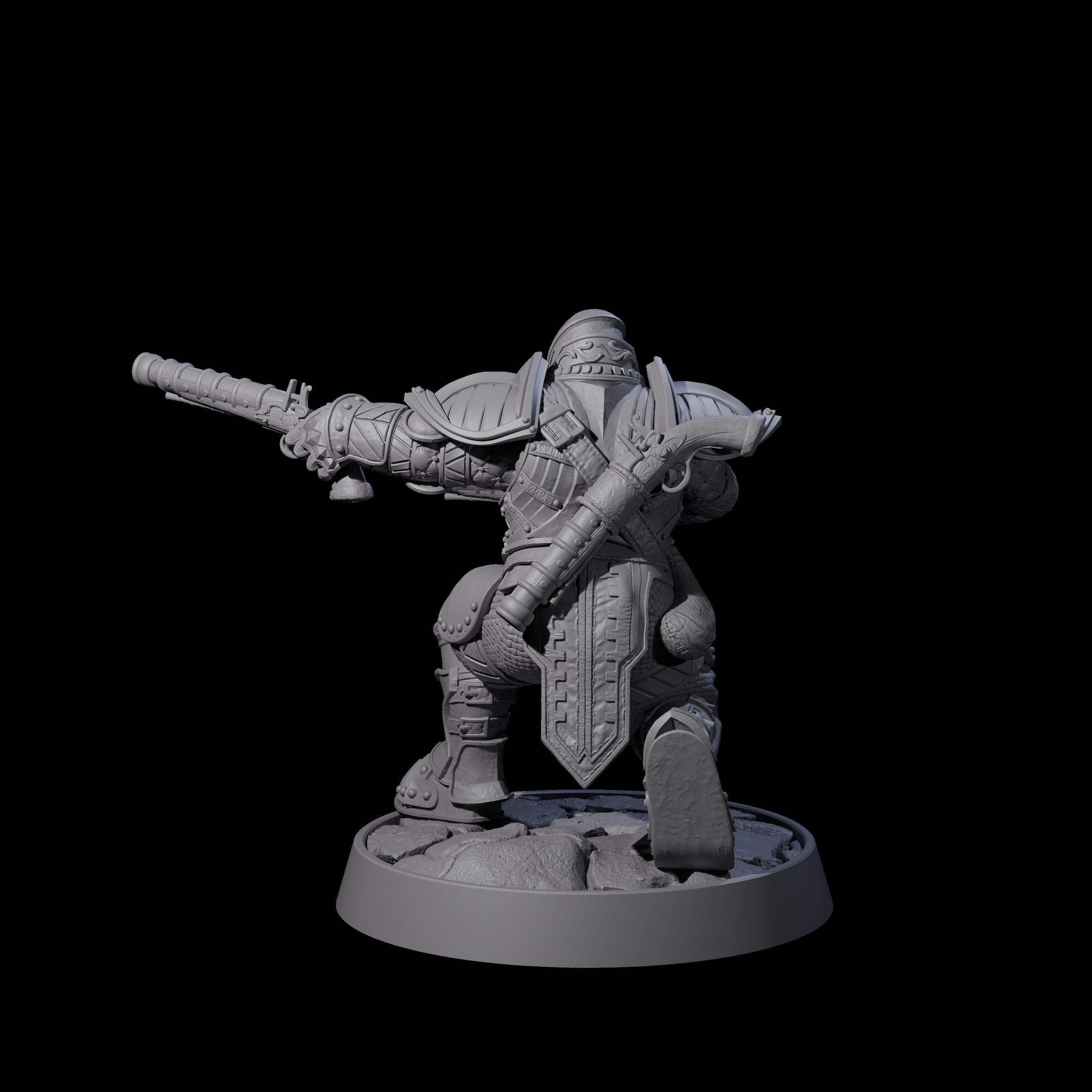 Ornate Palace Guard N Miniature for Dungeons and Dragons, Pathfinder or other TTRPGs