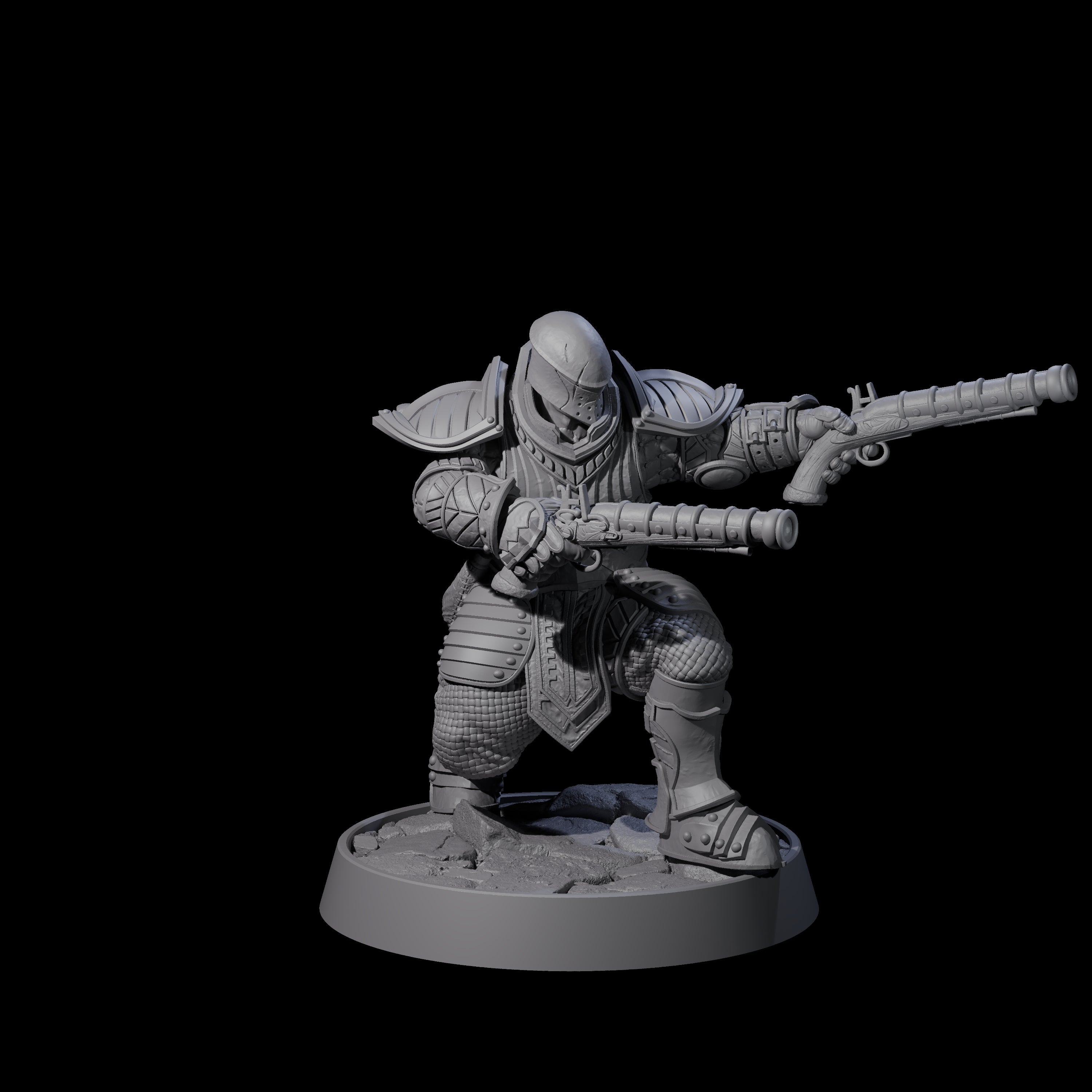 Ornate Palace Guard N Miniature for Dungeons and Dragons, Pathfinder or other TTRPGs