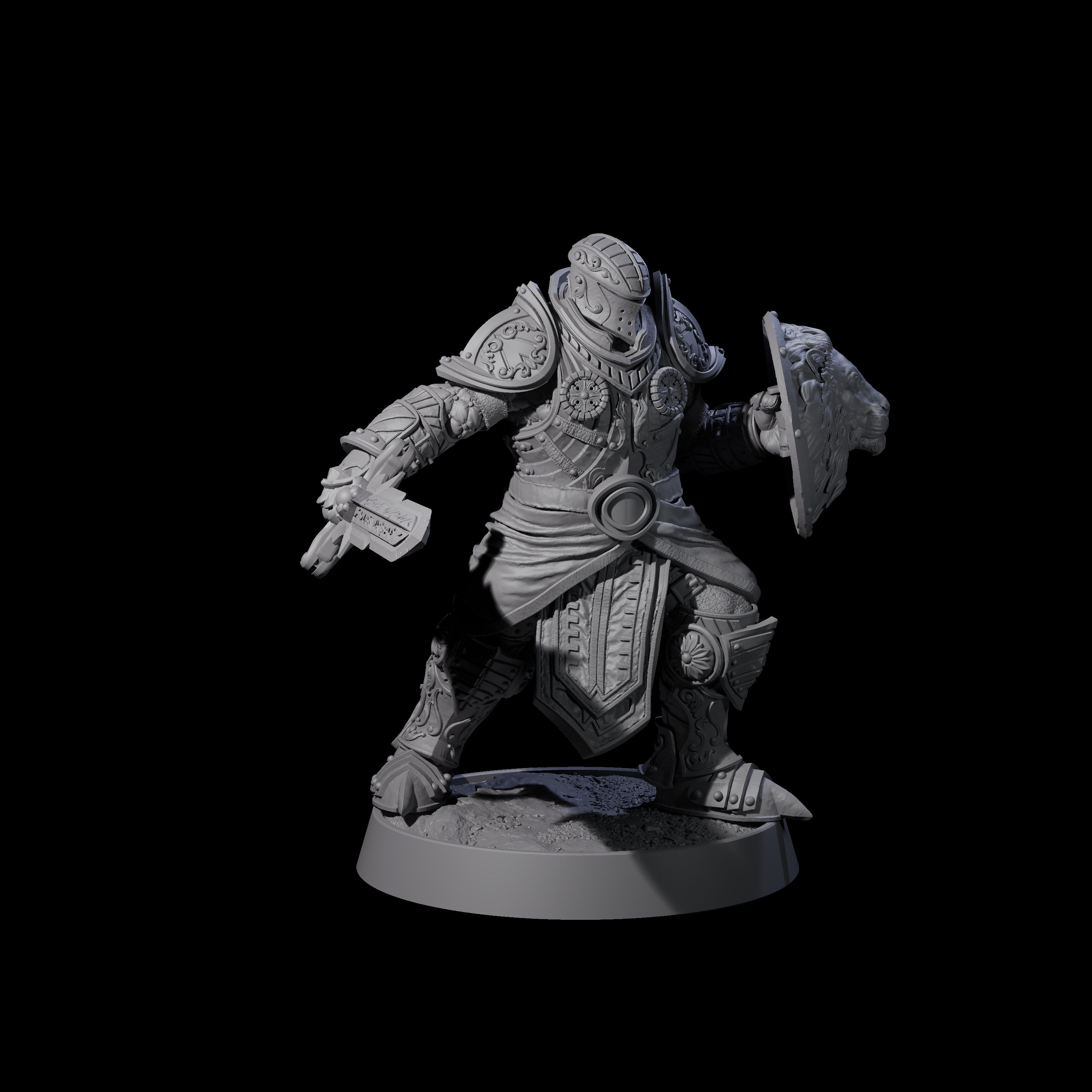 Ornate Palace Guard O Miniature for Dungeons and Dragons, Pathfinder or other TTRPGs