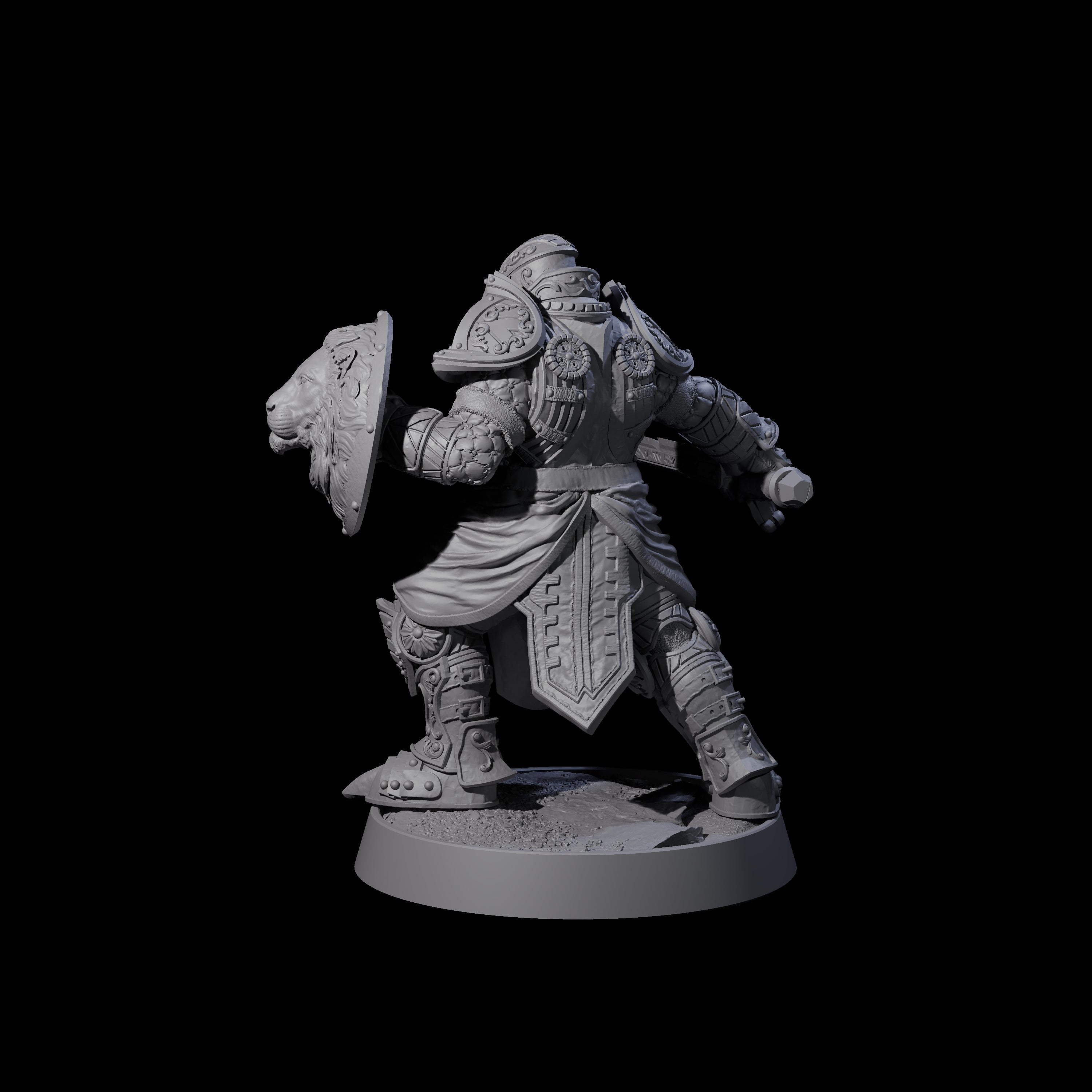 Ornate Palace Guard O Miniature for Dungeons and Dragons, Pathfinder or other TTRPGs