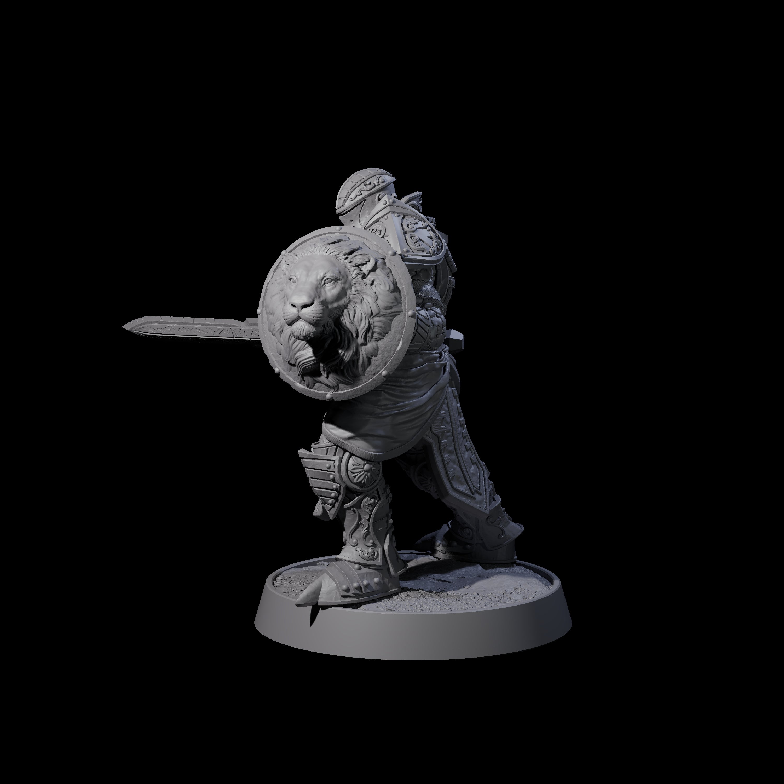 Ornate Palace Guard O Miniature for Dungeons and Dragons, Pathfinder or other TTRPGs