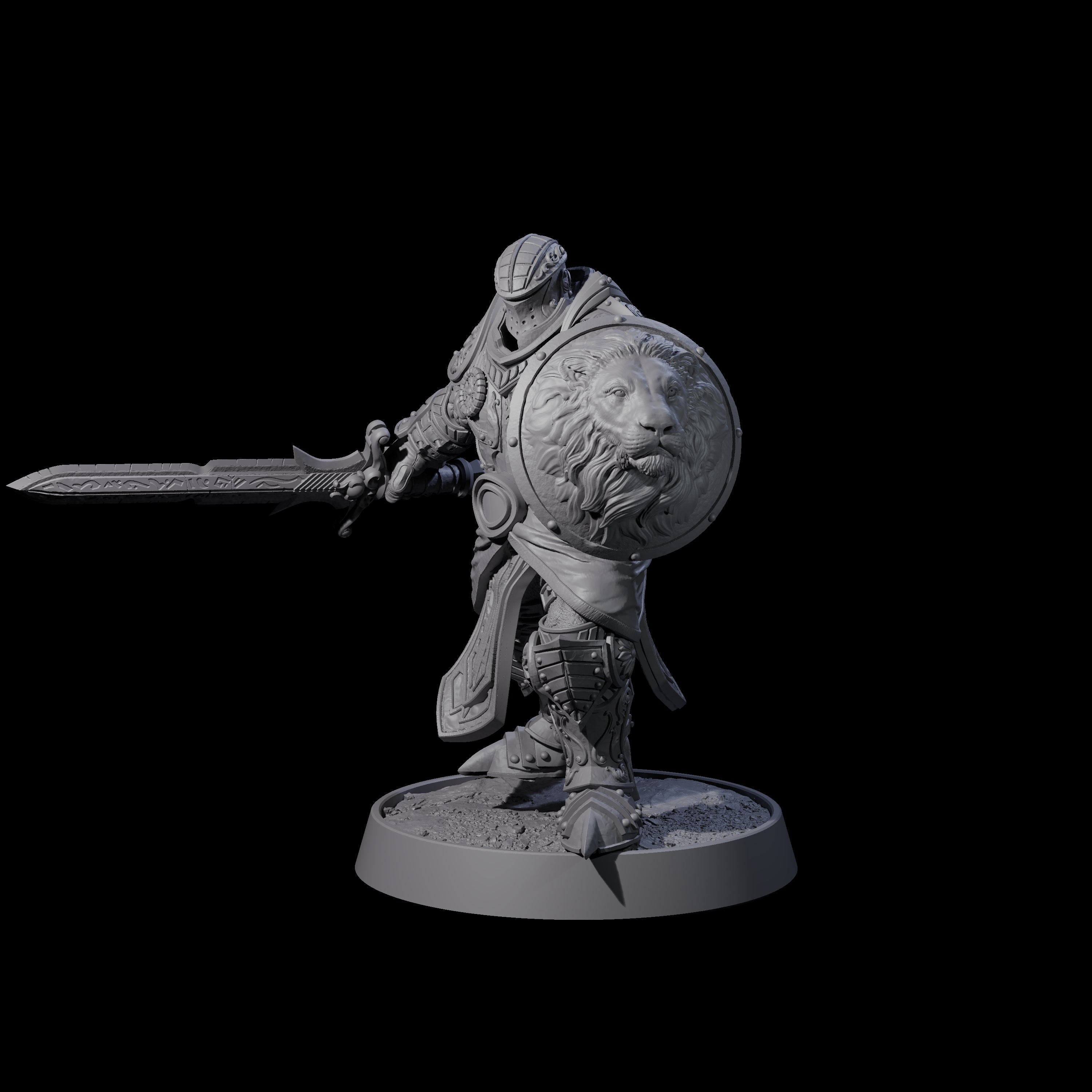 Ornate Palace Guard O Miniature for Dungeons and Dragons, Pathfinder or other TTRPGs