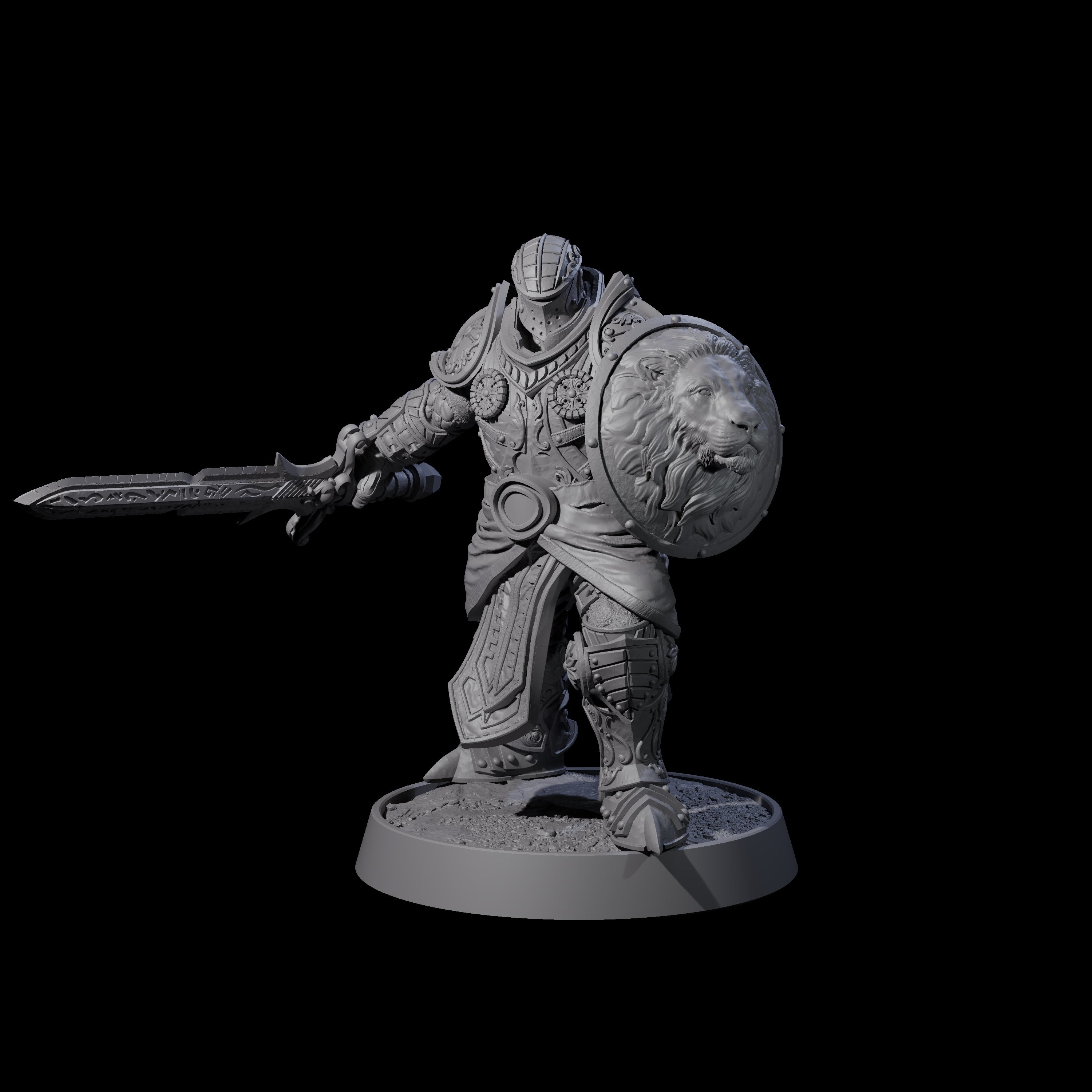 Ornate Palace Guard O Miniature for Dungeons and Dragons, Pathfinder or other TTRPGs