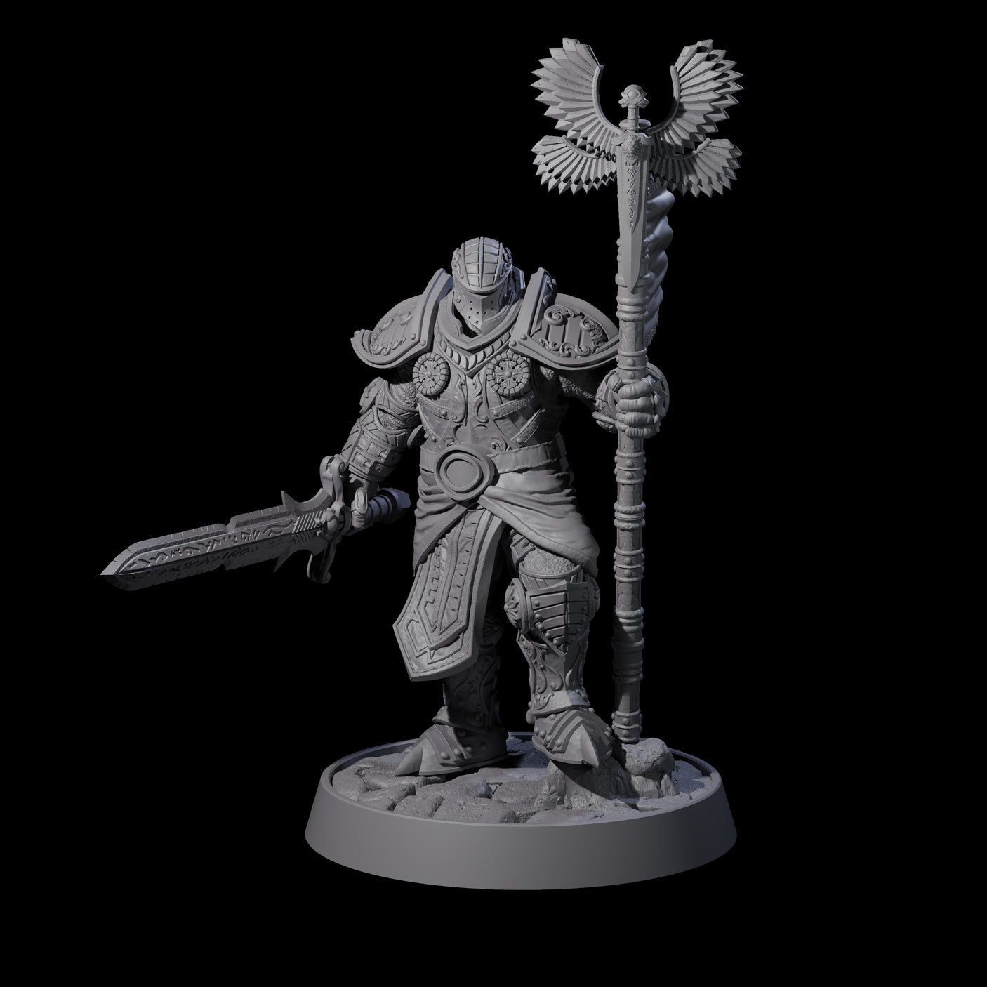Ornate Palace Guards Miniature for Dungeons and Dragons, Pathfinder or other TTRPGs