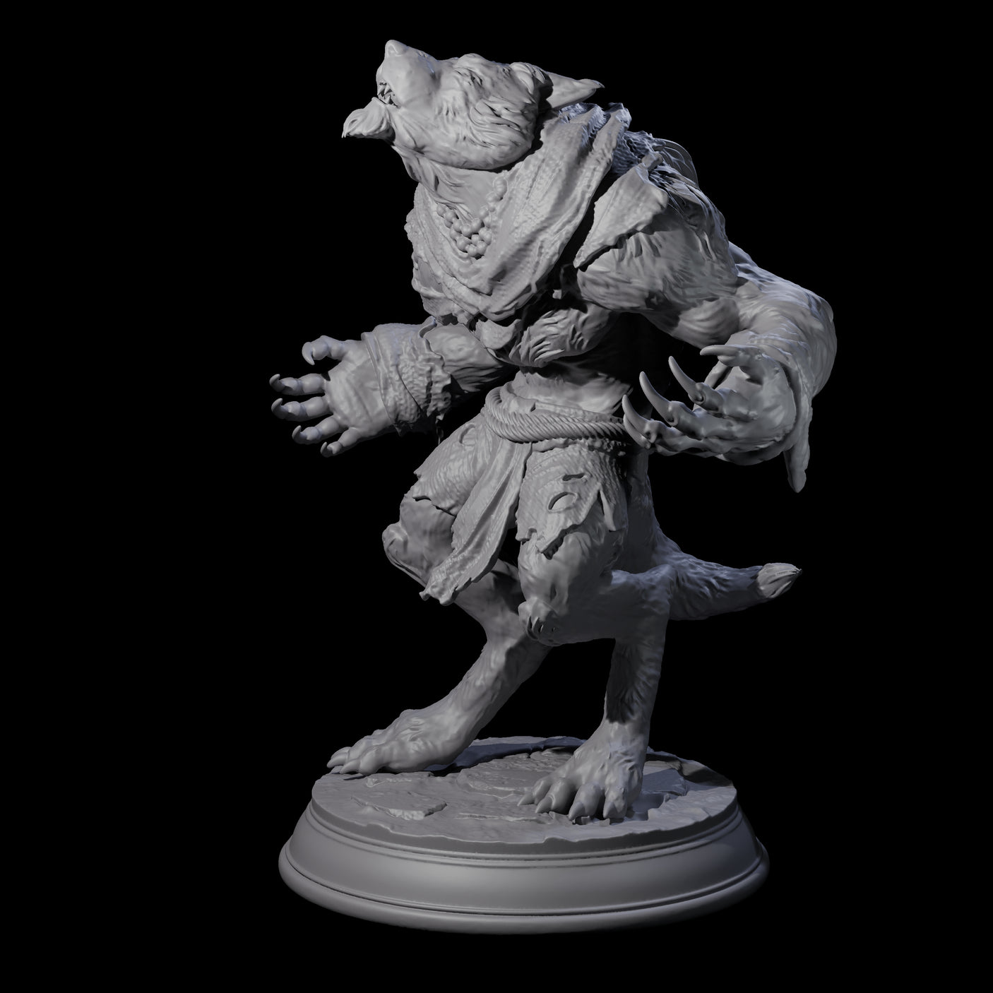 Out of Control Werewolf A Miniature for Dungeons and Dragons, Pathfinder or other TTRPGs