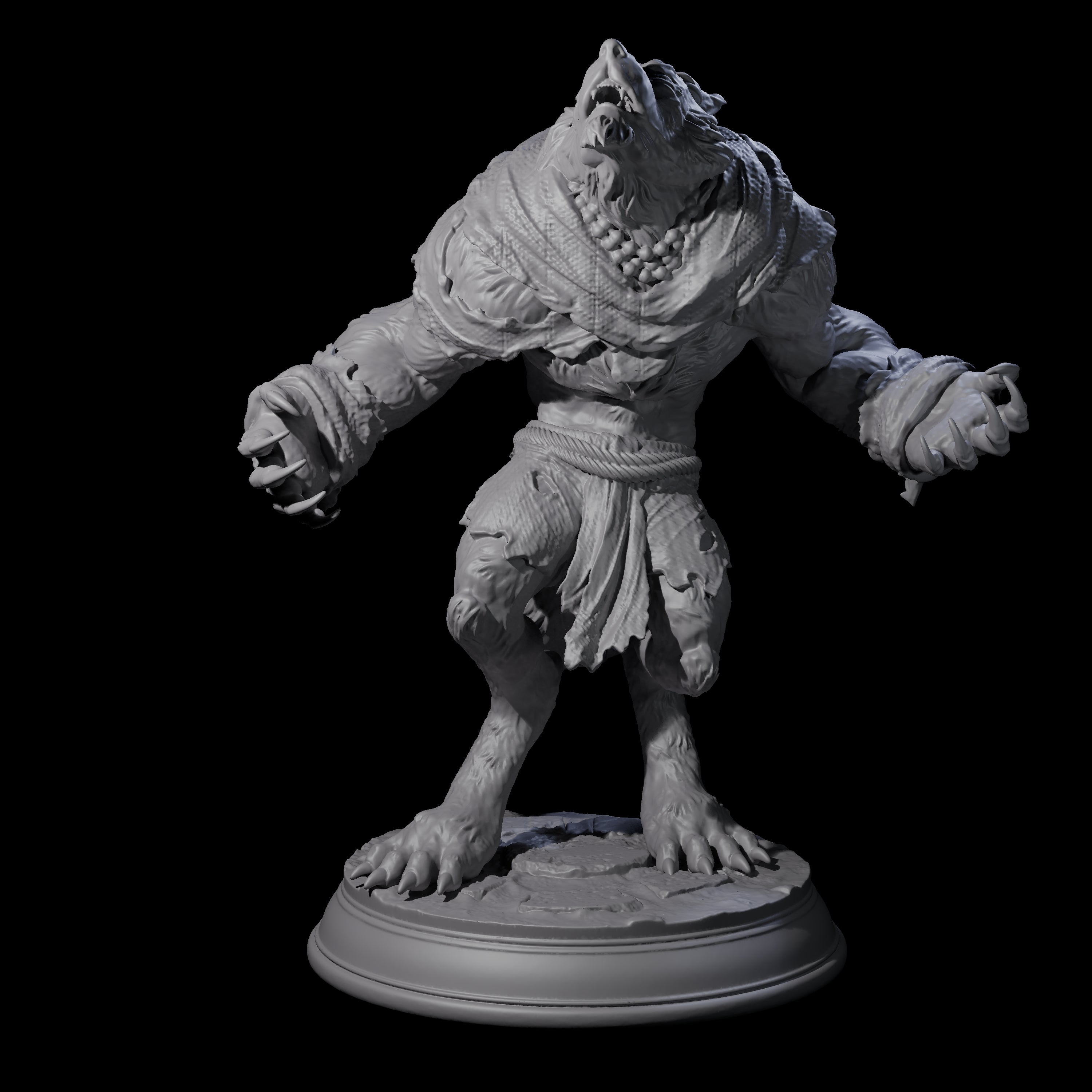 Out of Control Werewolf A Miniature for Dungeons and Dragons, Pathfinder or other TTRPGs