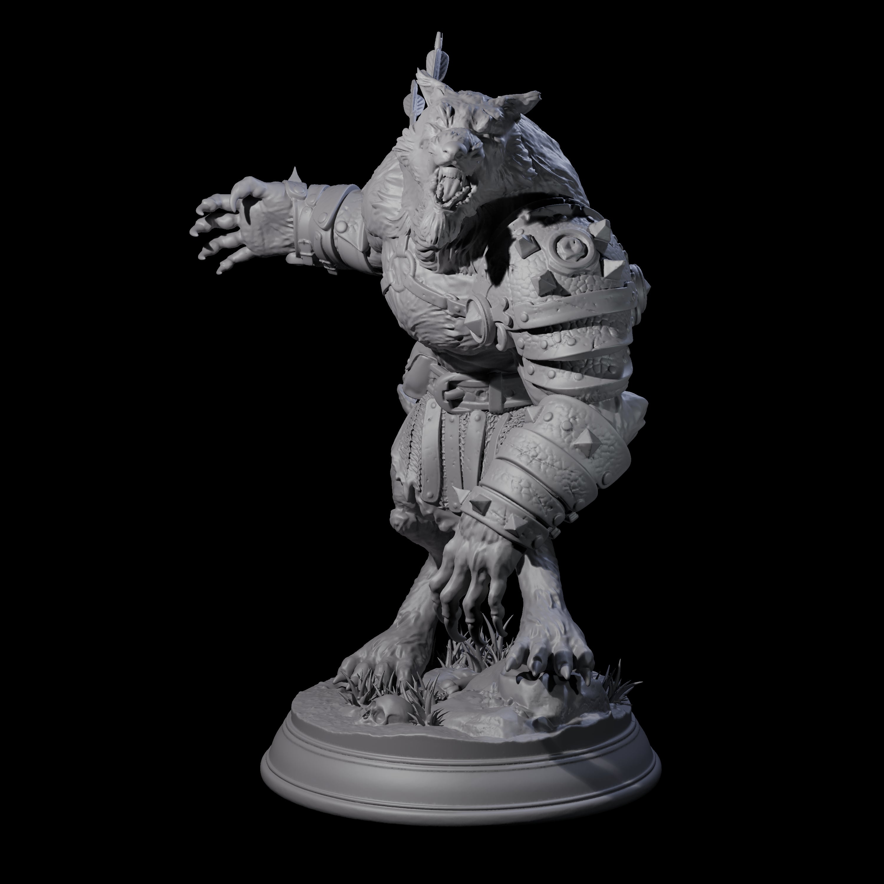 Out of Control Werewolf B Miniature for Dungeons and Dragons, Pathfinder or other TTRPGs