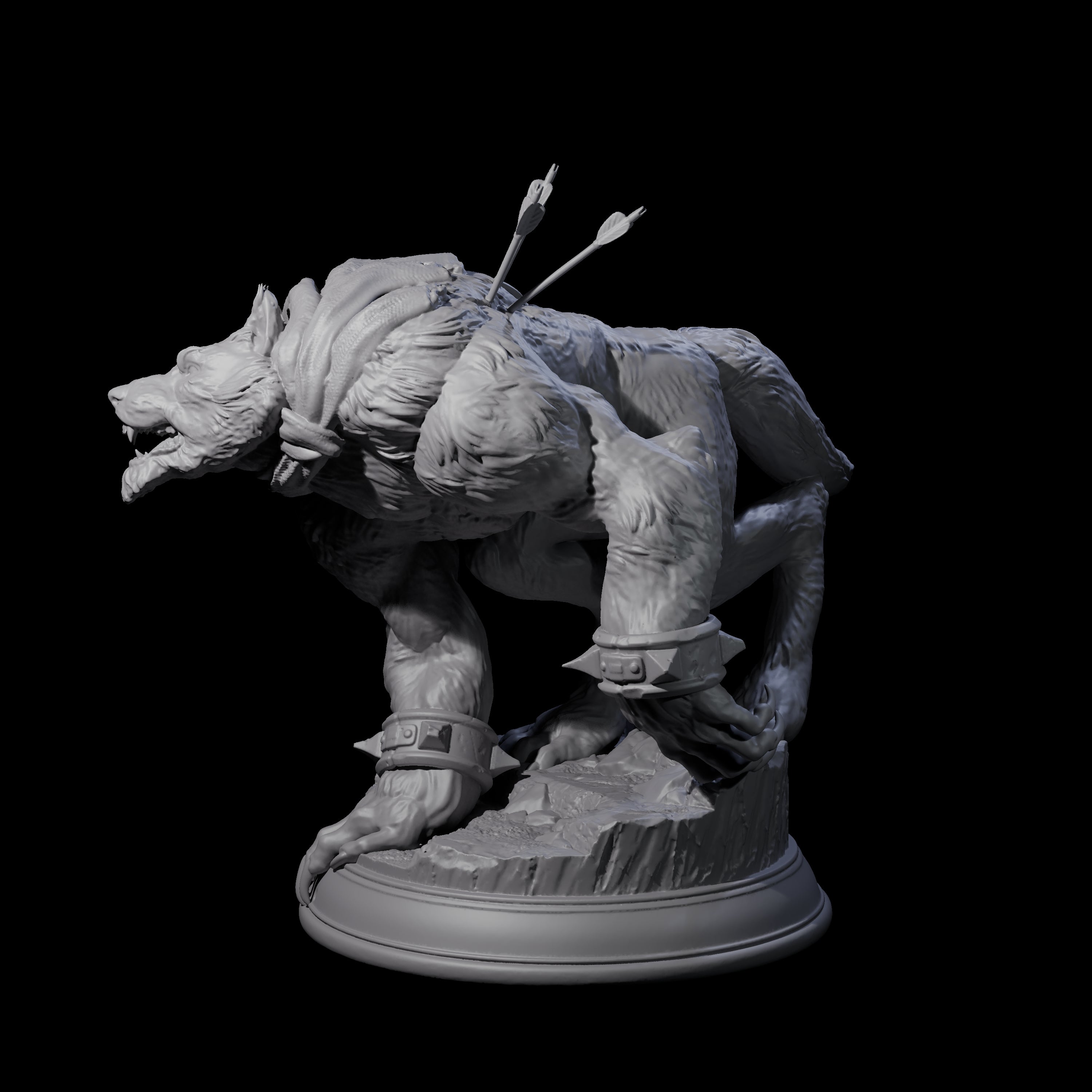 Out of Control Werewolf C Miniature for Dungeons and Dragons, Pathfinder or other TTRPGs