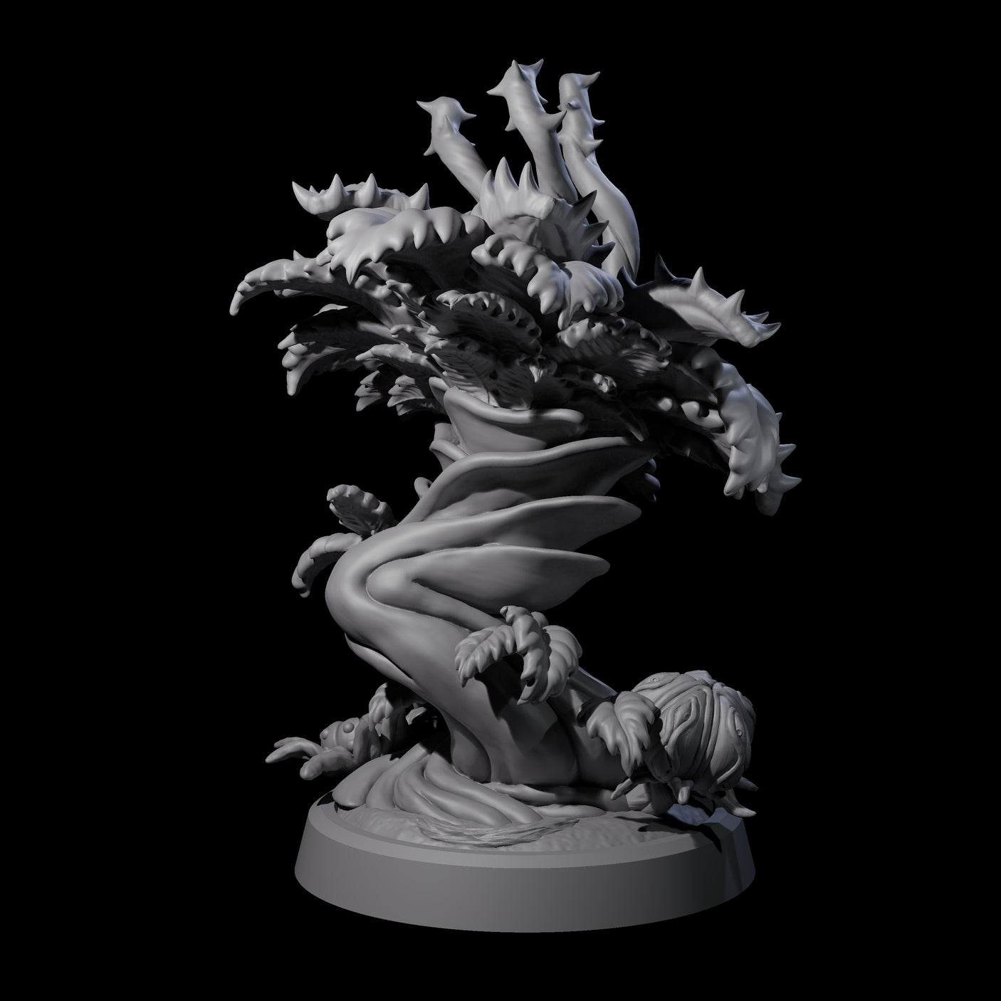 Overgrown Violet Fungus A Miniature for Dungeons and Dragons, Pathfinder or other TTRPGs