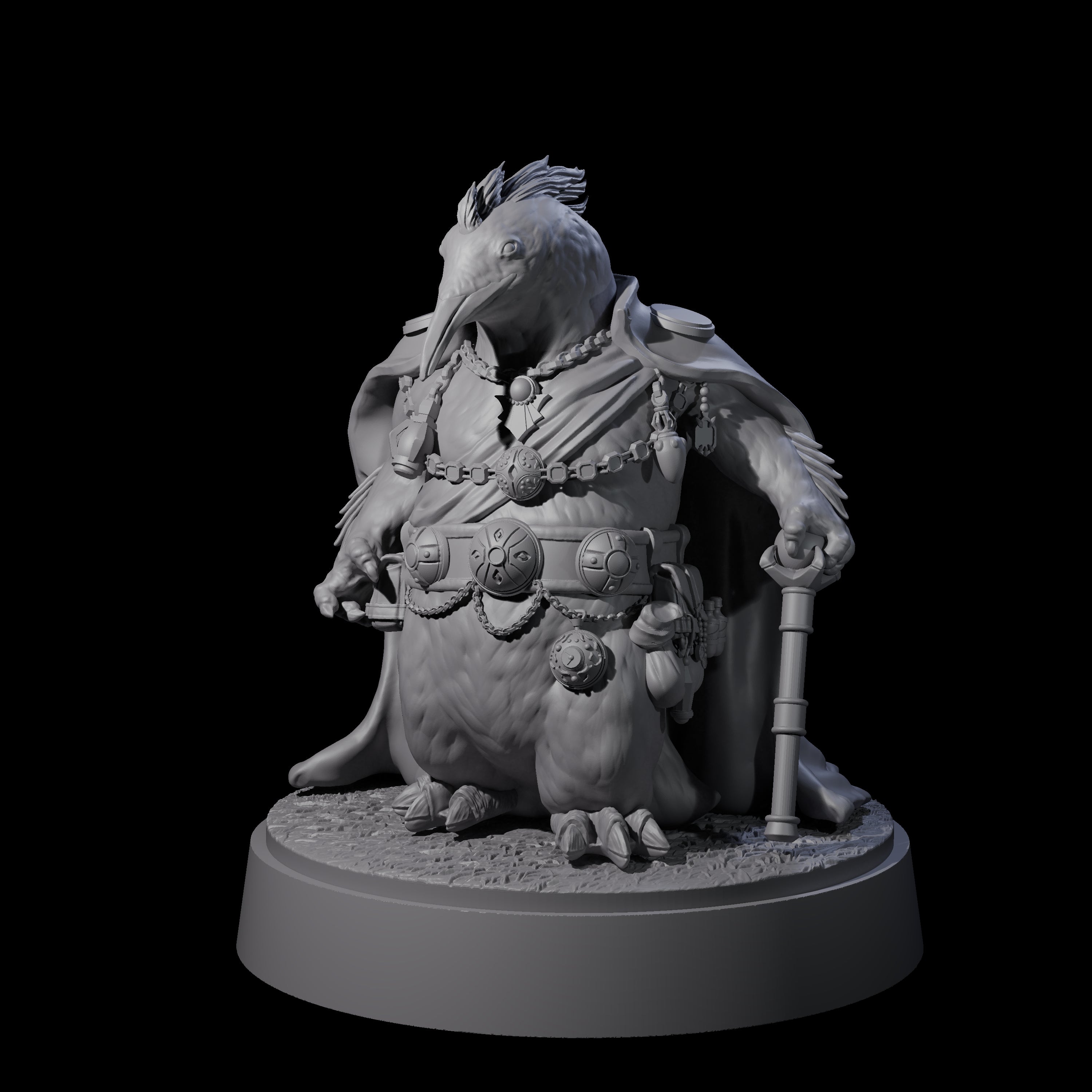 Overseer Penguin Tengu Miniature for Dungeons and Dragons, Pathfinder or other TTRPGs