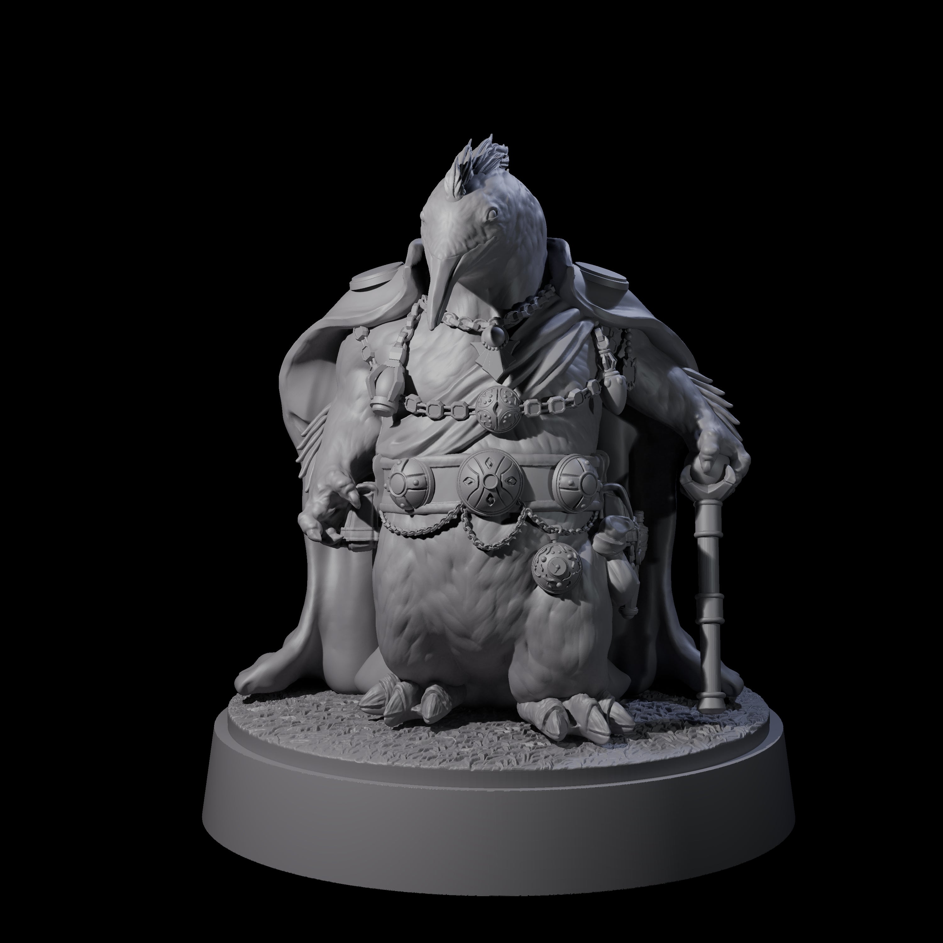 Overseer Penguin Tengu Miniature for Dungeons and Dragons, Pathfinder or other TTRPGs