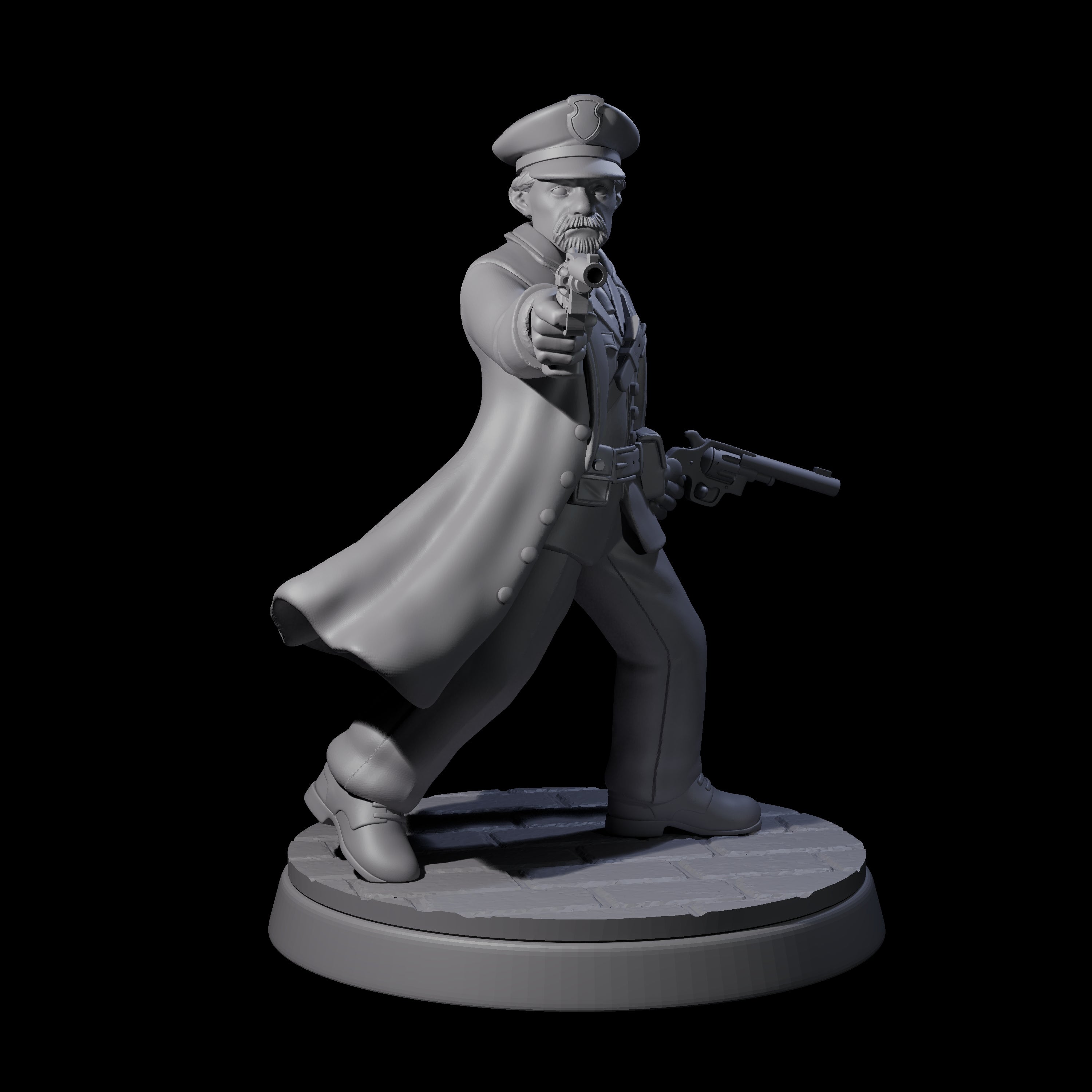 Overwhelmed Police Captain Miniature for Dungeons and Dragons, Pathfinder or other TTRPGs