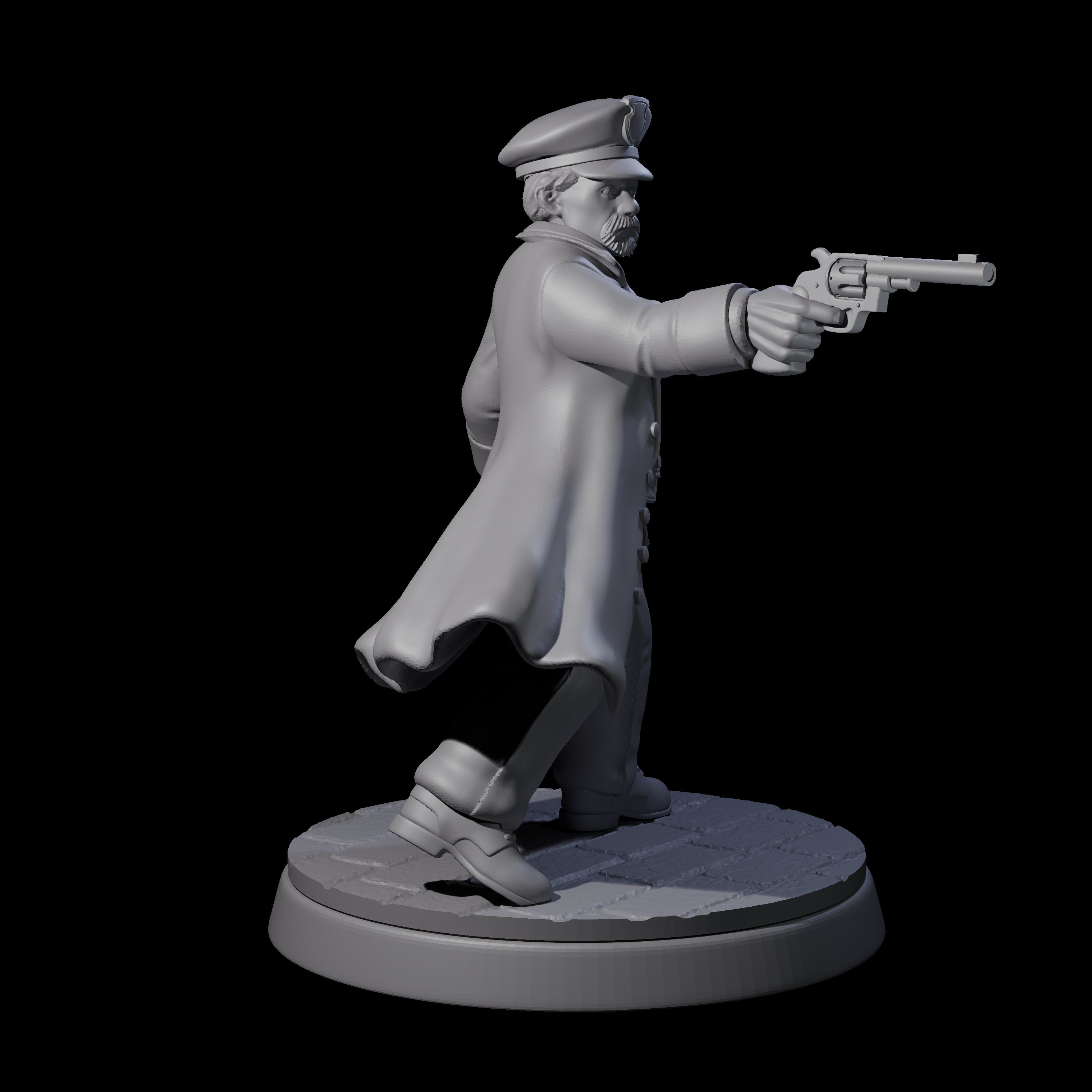 Overwhelmed Police Captain Miniature for Dungeons and Dragons, Pathfinder or other TTRPGs