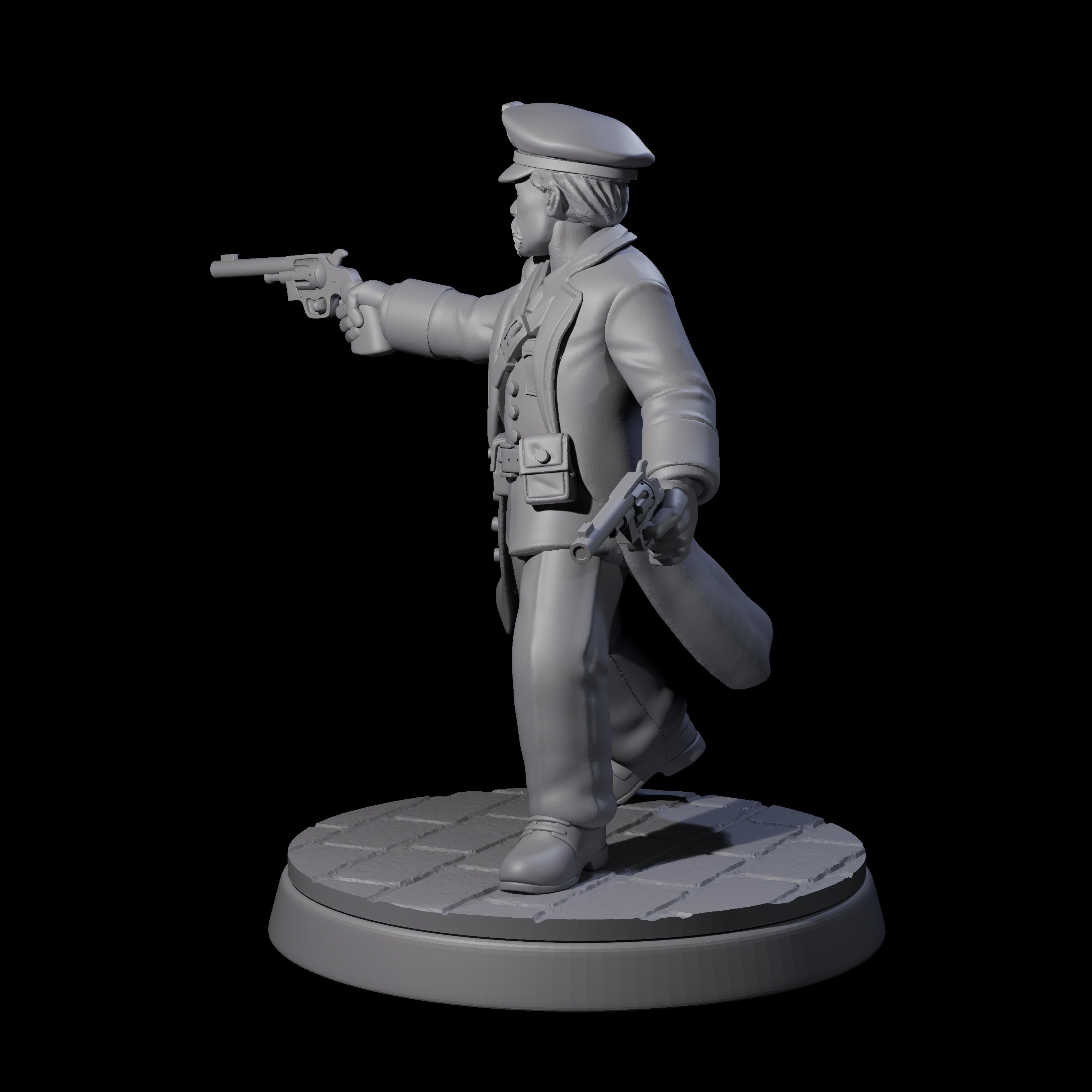 Overwhelmed Police Captain Miniature for Dungeons and Dragons, Pathfinder or other TTRPGs