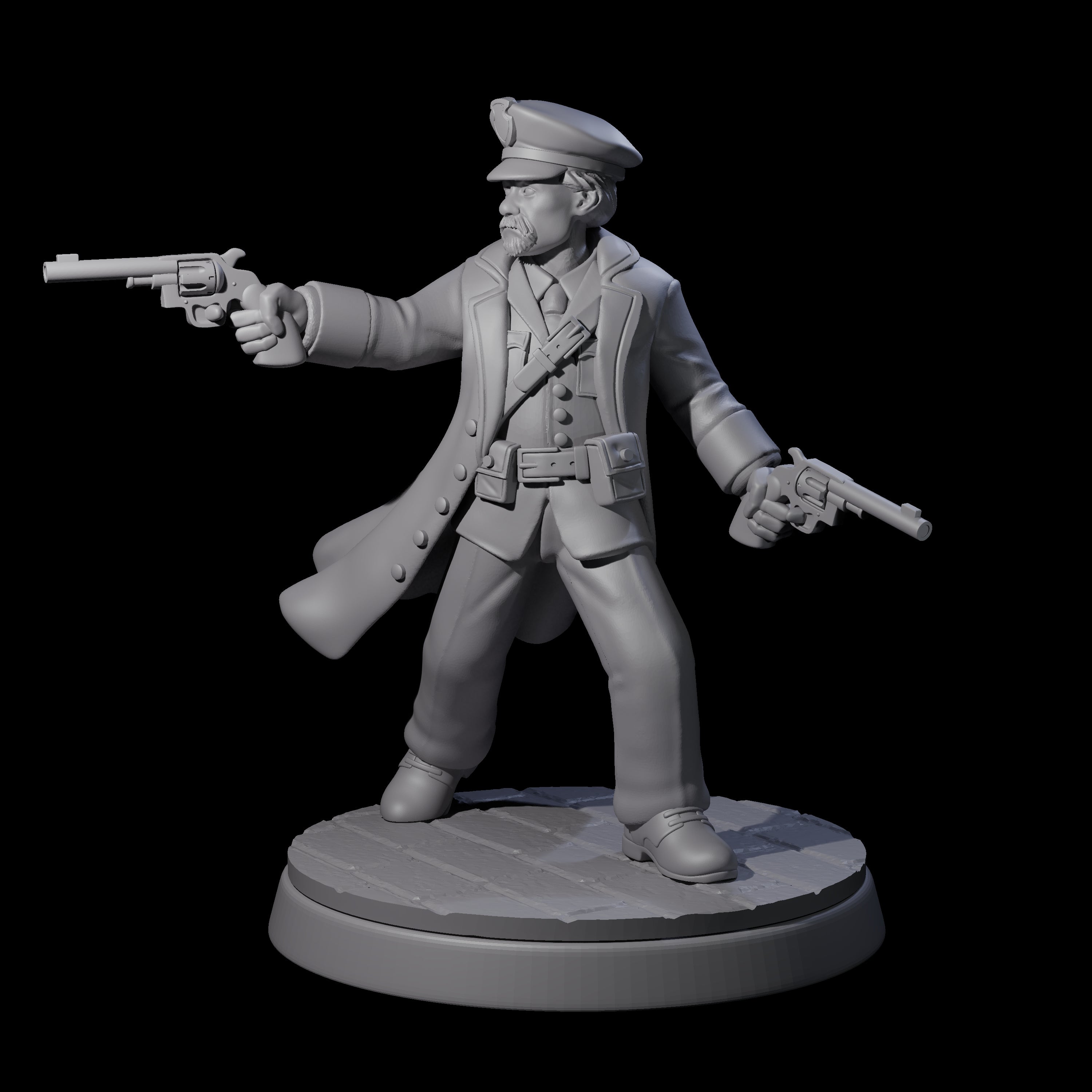 Overwhelmed Police Captain Miniature for Dungeons and Dragons, Pathfinder or other TTRPGs