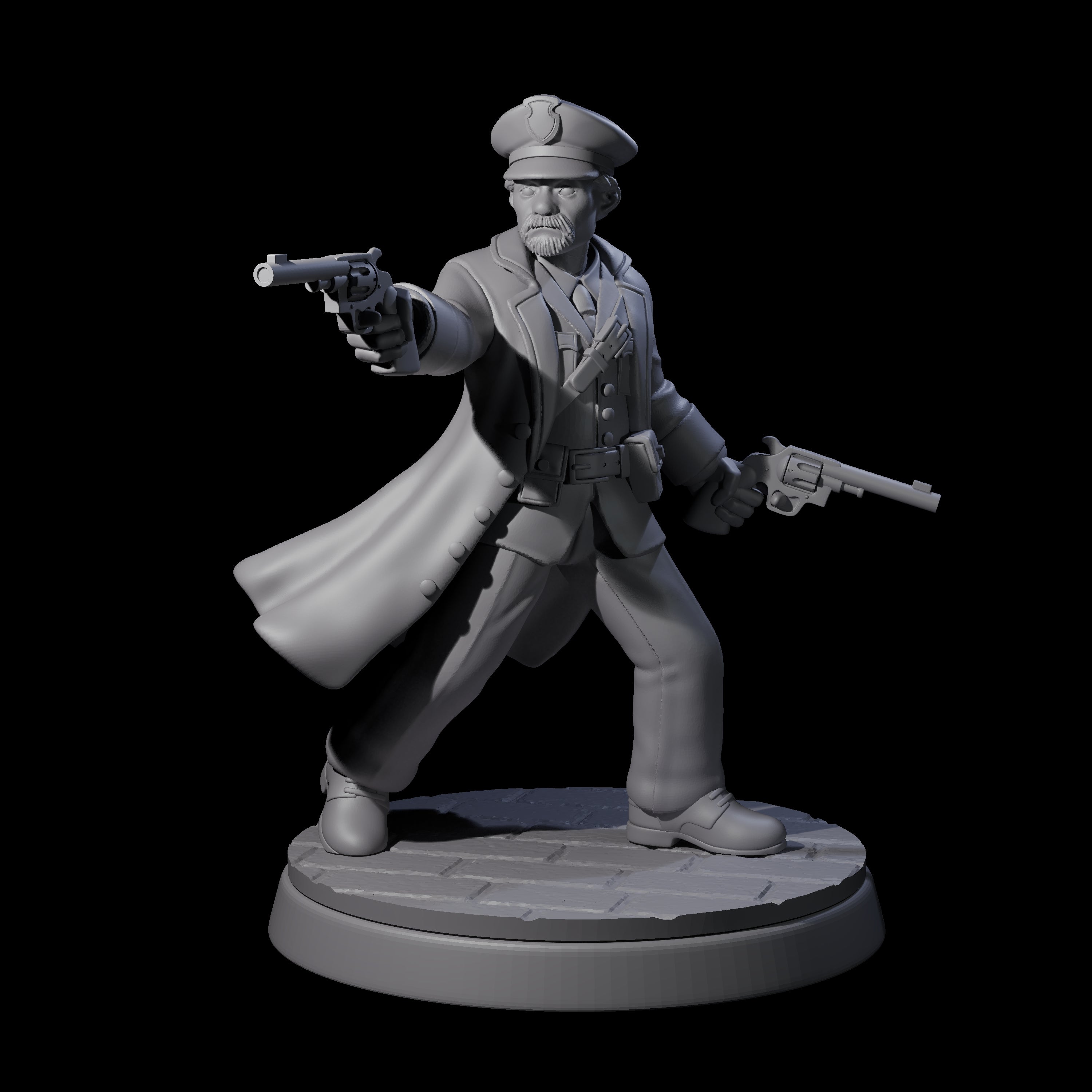 Overwhelmed Police Captain Miniature for Dungeons and Dragons, Pathfinder or other TTRPGs