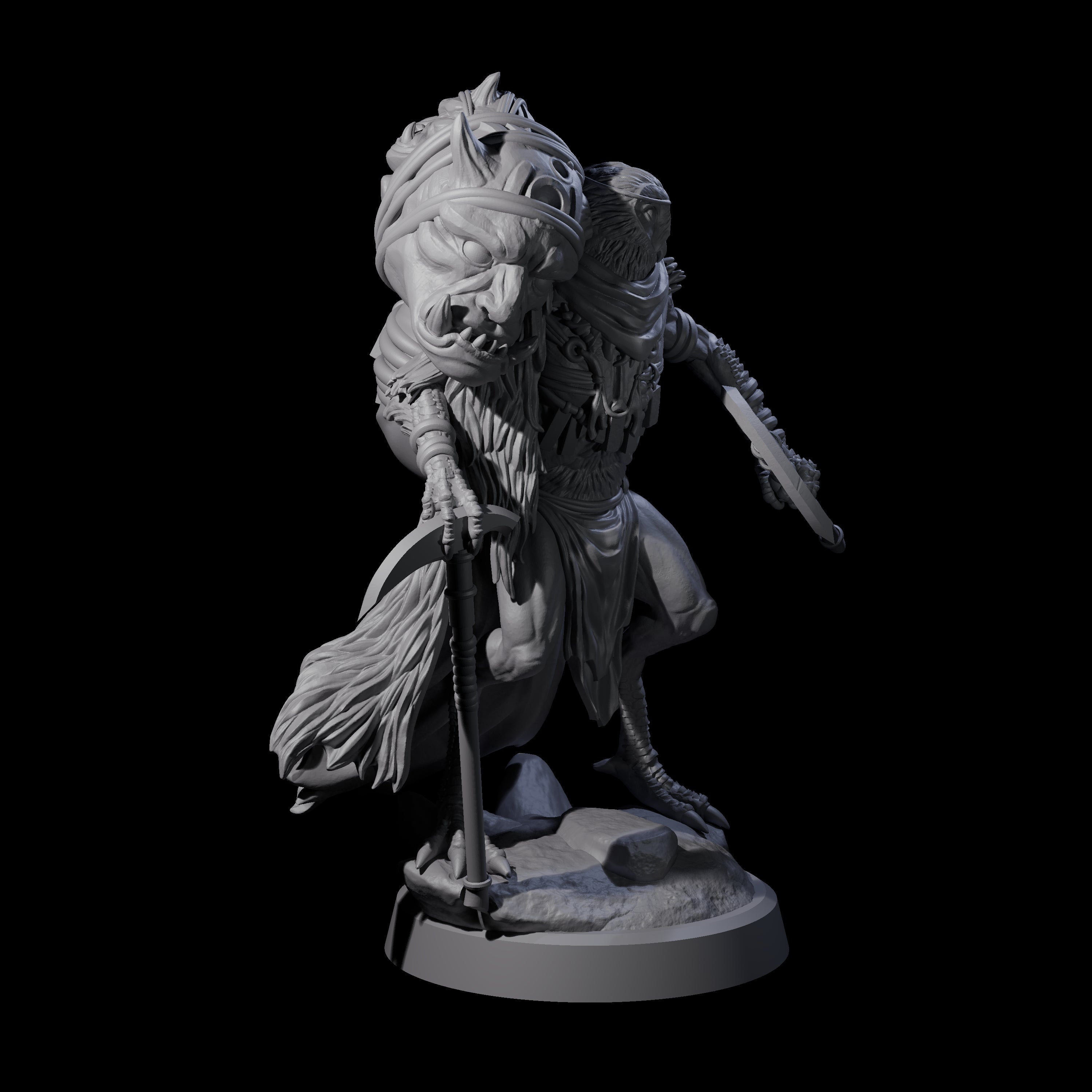 Owl-Like Aarakocra Sentinel D Miniature for Dungeons and Dragons, Pathfinder or other TTRPGs