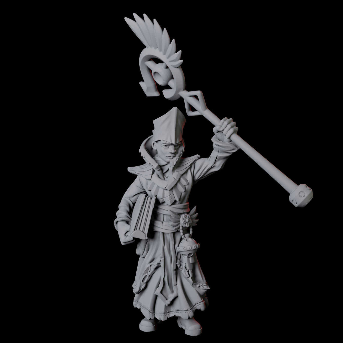 Pair of Noble Priests Miniature for Dungeons and Dragons, Pathfinder or other TTRPGs
