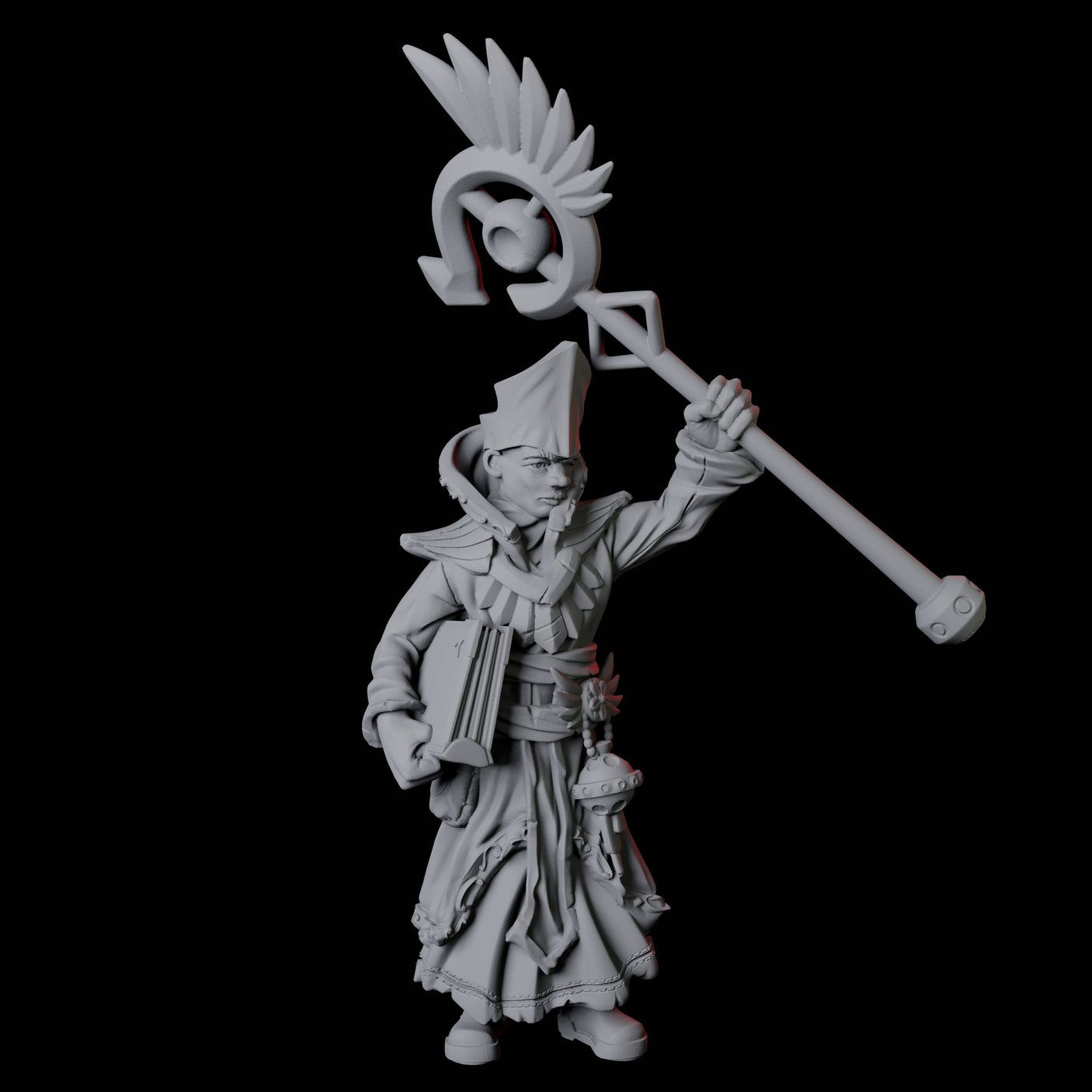 Pair of Noble Priests Miniature for Dungeons and Dragons, Pathfinder or other TTRPGs