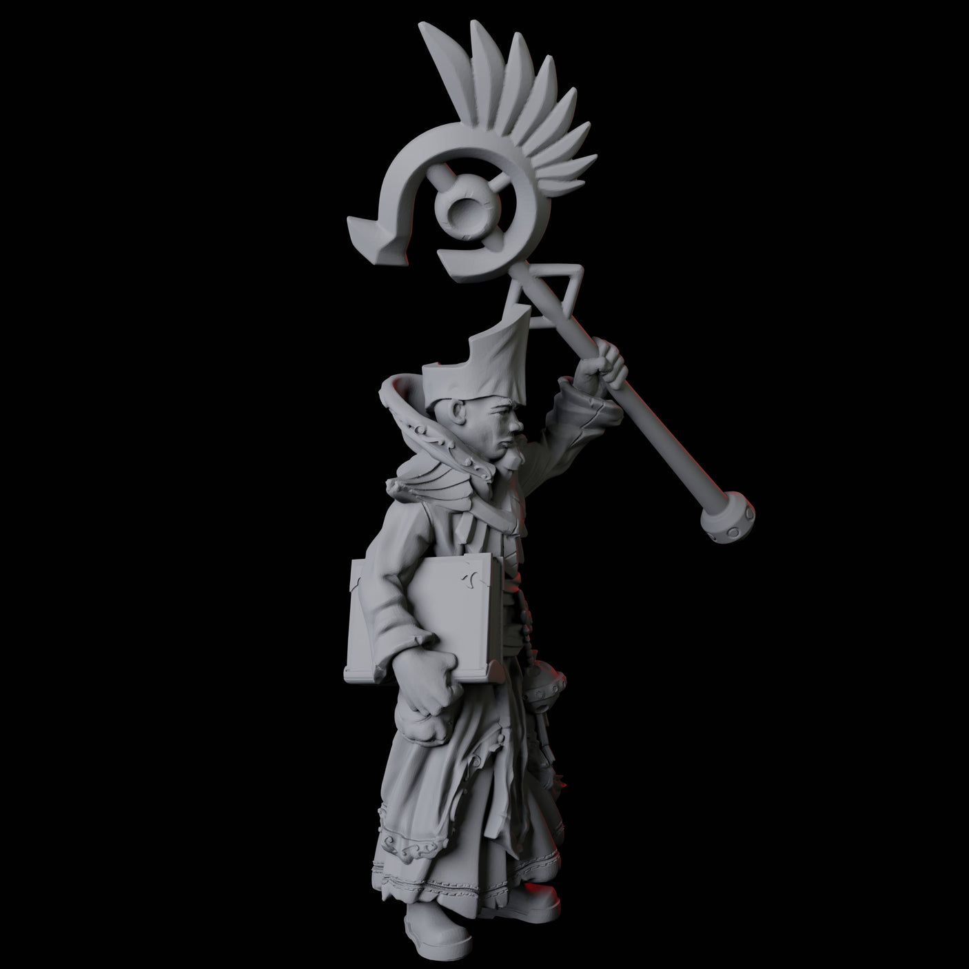 Pair of Noble Priests Miniature for Dungeons and Dragons, Pathfinder or other TTRPGs