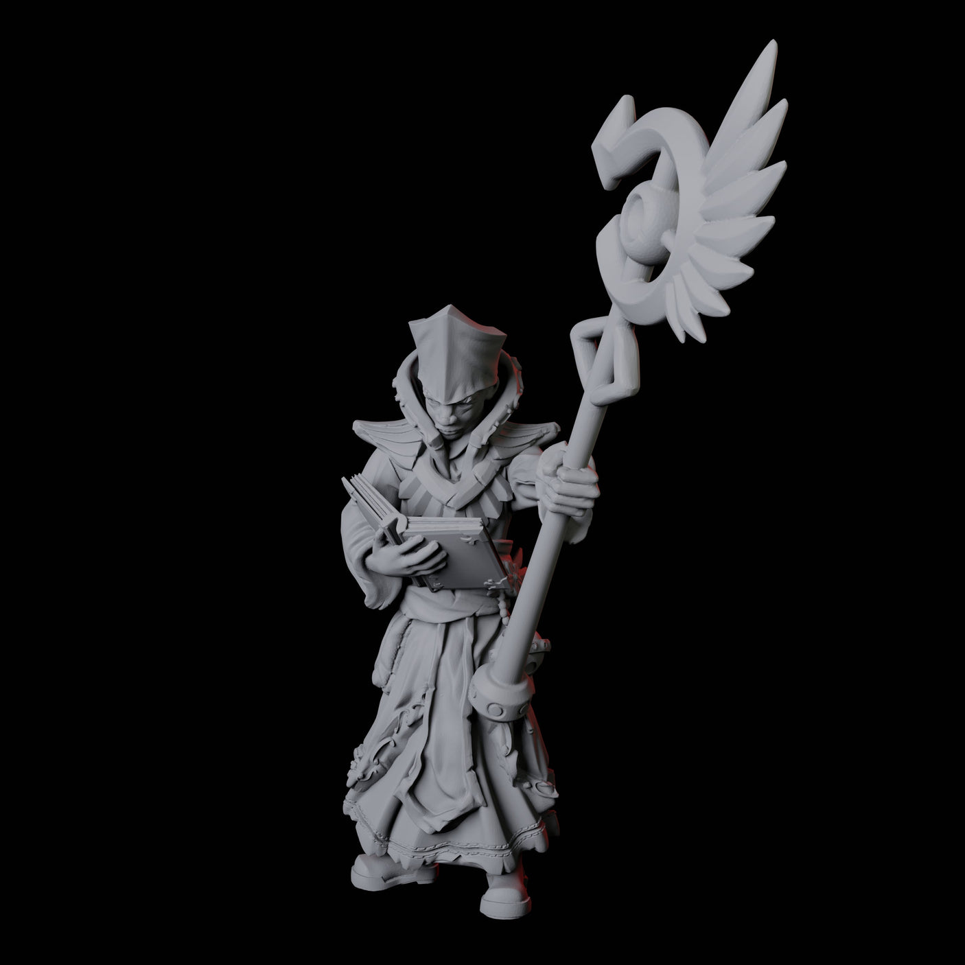 Pair of Noble Priests Miniature for Dungeons and Dragons, Pathfinder or other TTRPGs