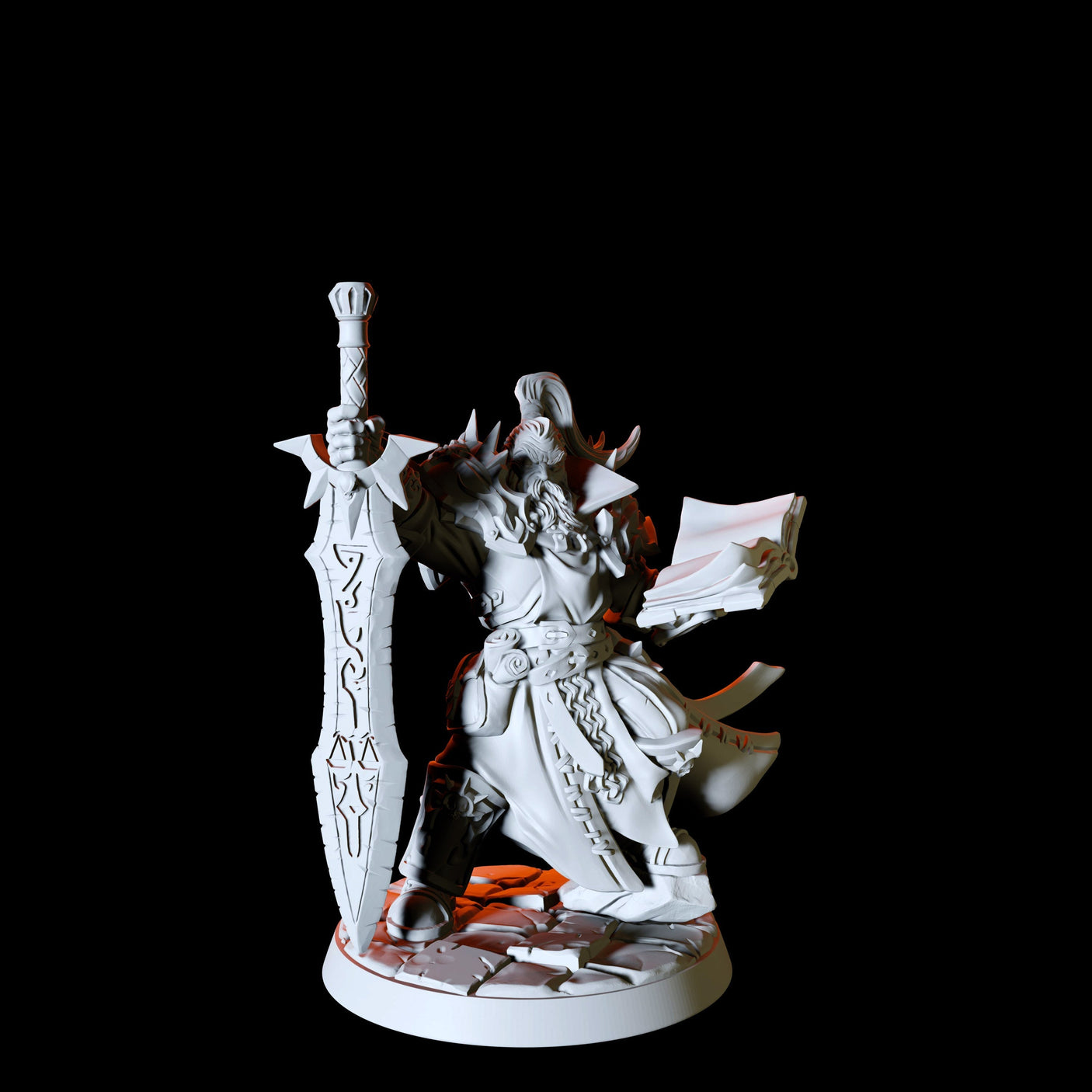 Paladin Leader Miniature for Dungeons and Dragons, Pathfinder or other TTRPGs