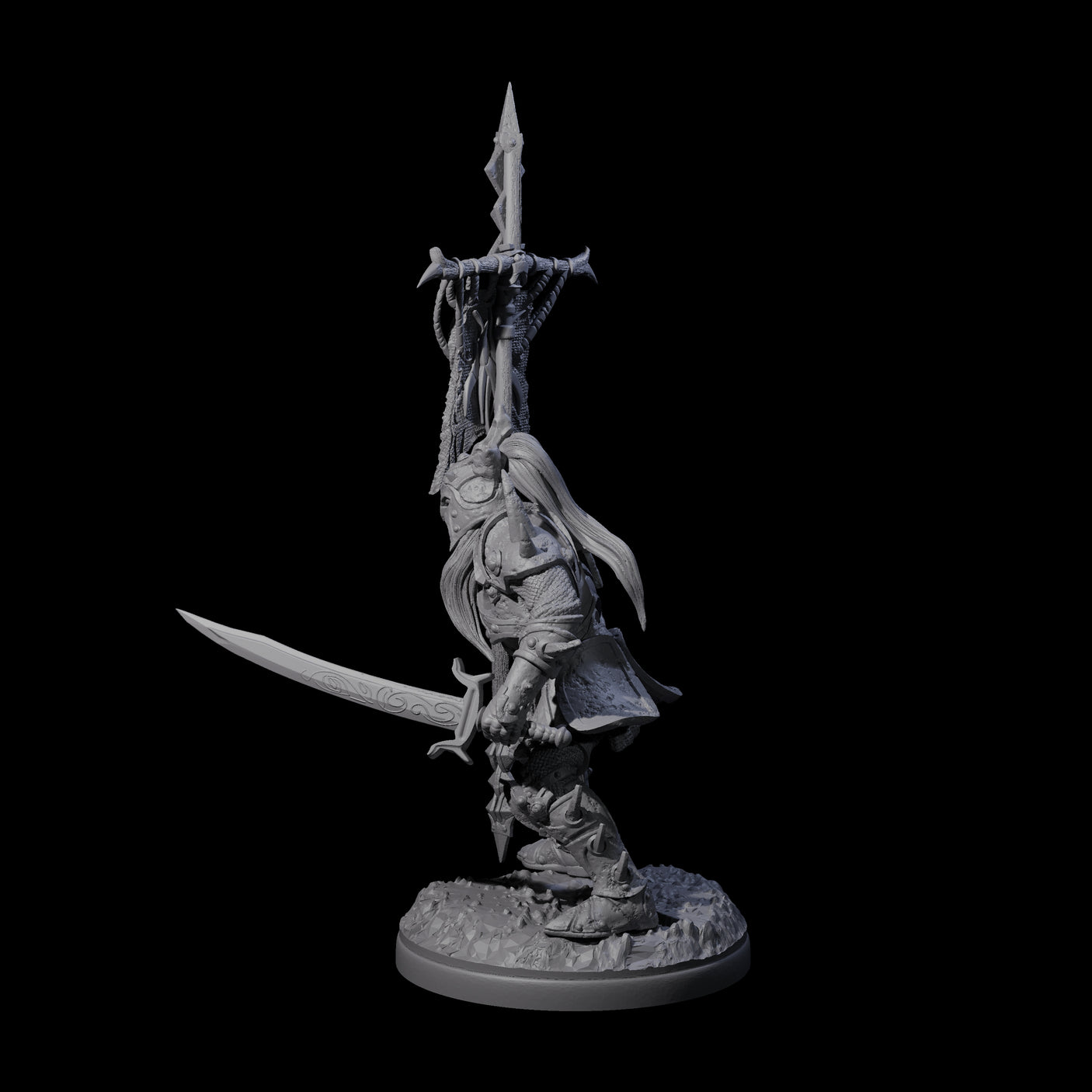 Pale Drow B Miniature for Dungeons and Dragons, Pathfinder or other TTRPGs